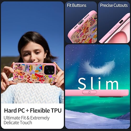 Miniatura 4 de K-arol G - Funda para iPhone 15 Pro, funda de silicona a prueba de golpes para iPhone 15 Pro de 6.1 pulgadas, diseño de Mañana Manana Sera Bonito