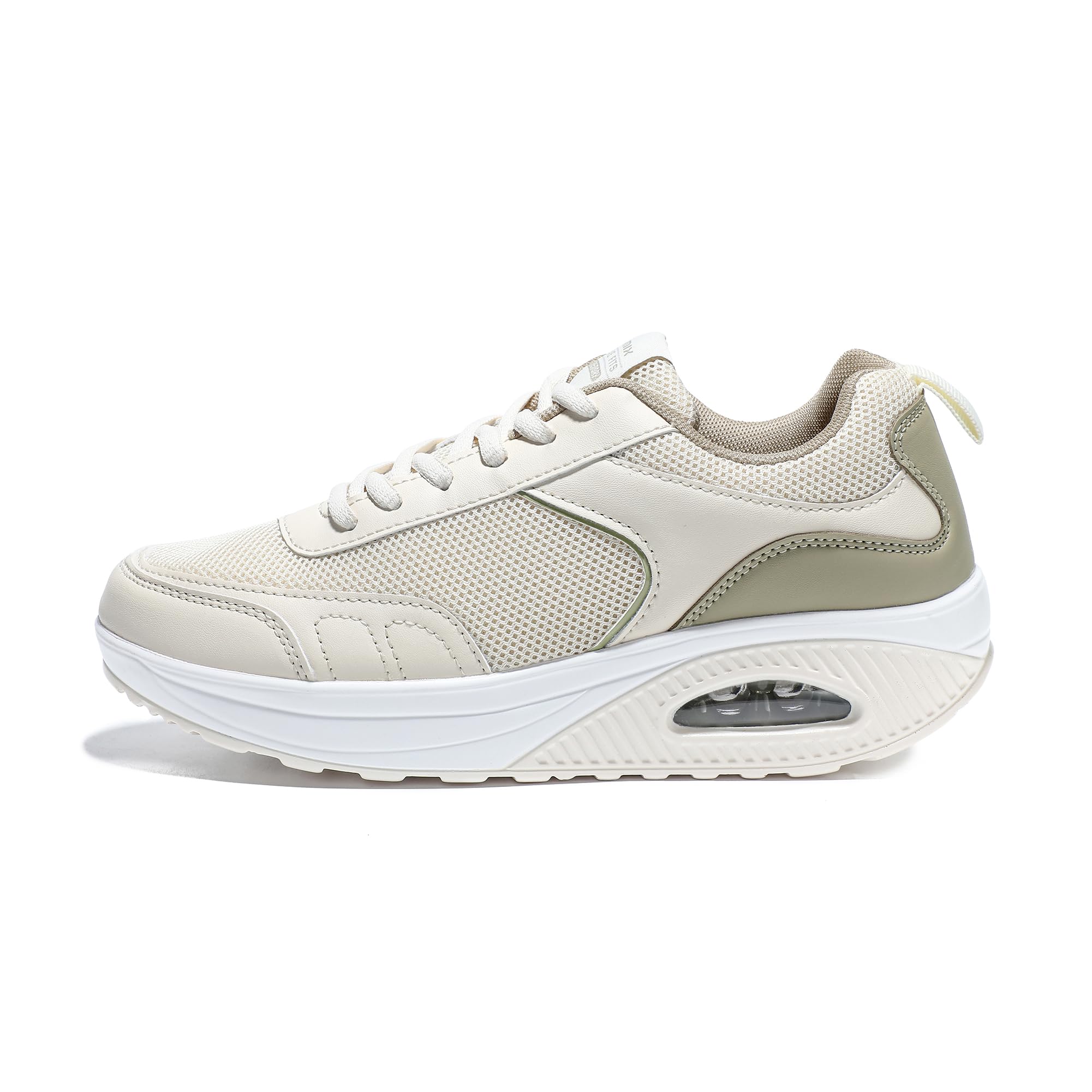 JOMIX Chaussures Basculantes Femme – Fitness, Marche & Gym Confortables, Légères, Semelle Ergonomique à Talon, Amortissantes, Antidérapantes, Respirantes avec Lacets SD9133