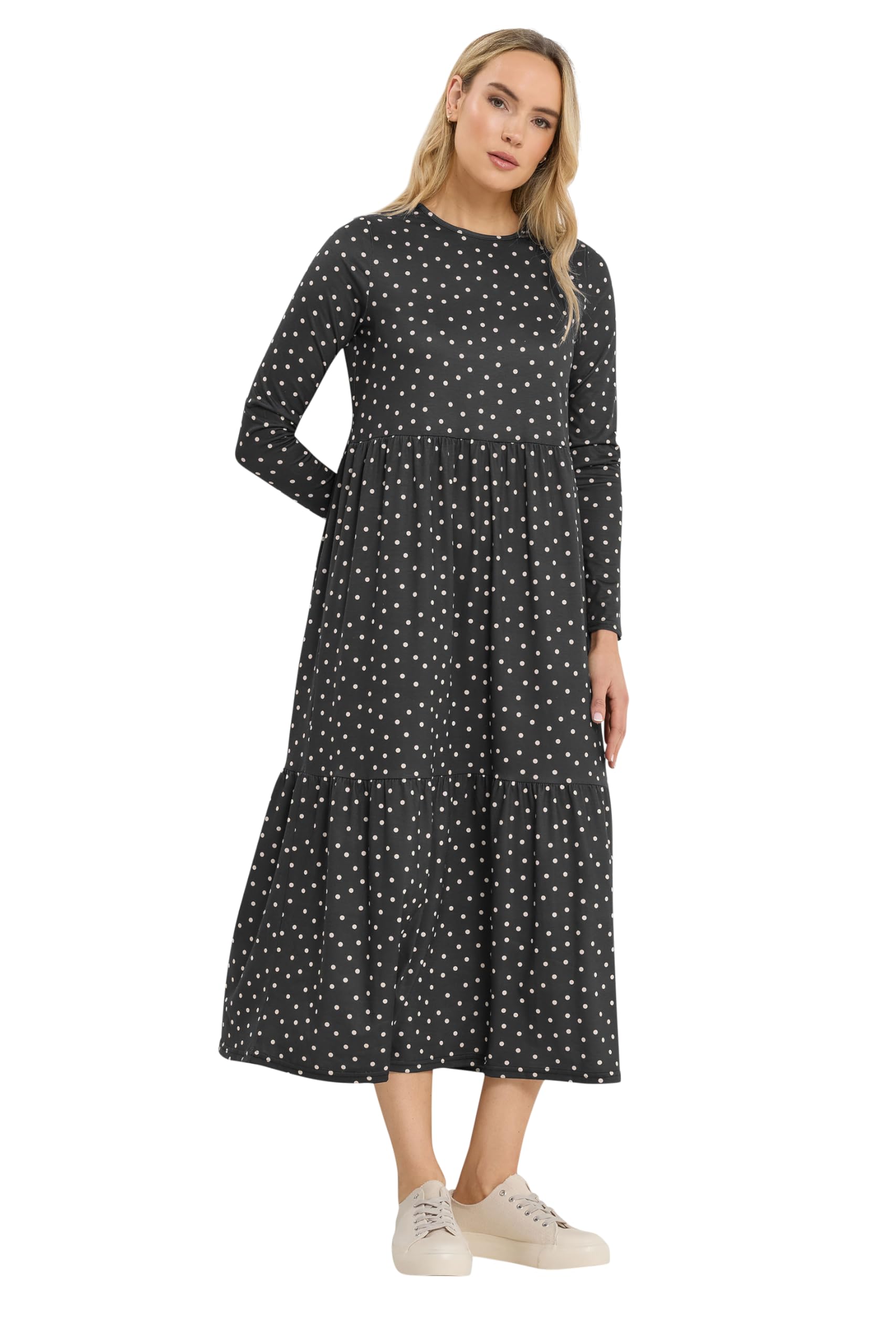 Long Tall Sally Women's Black - Lts Tall Polka Dot Midi Dress