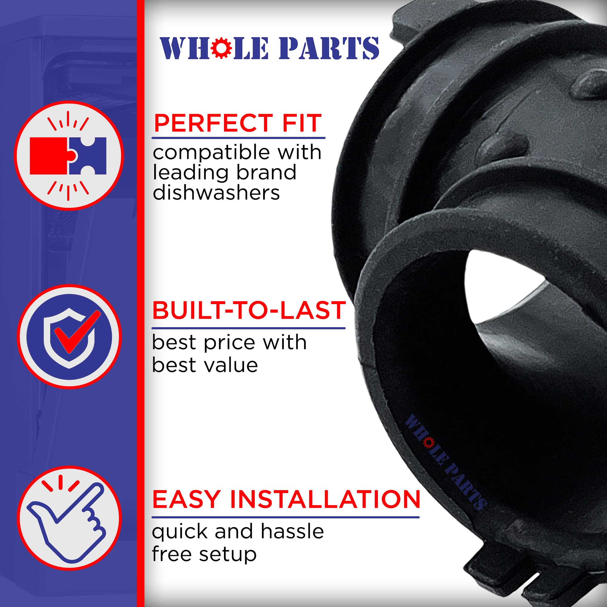 Hose Clamps W10445975 Dishwasher Pump Hose Dishwasher Circulation