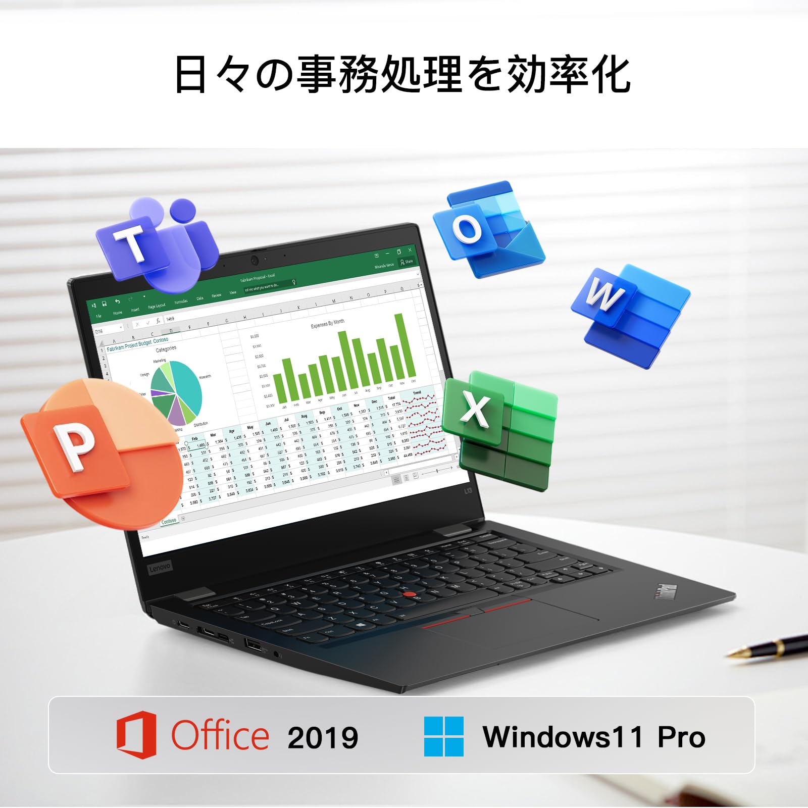 Amazon.co.jp: レノボノートパソコンThinkPad L13 office搭载