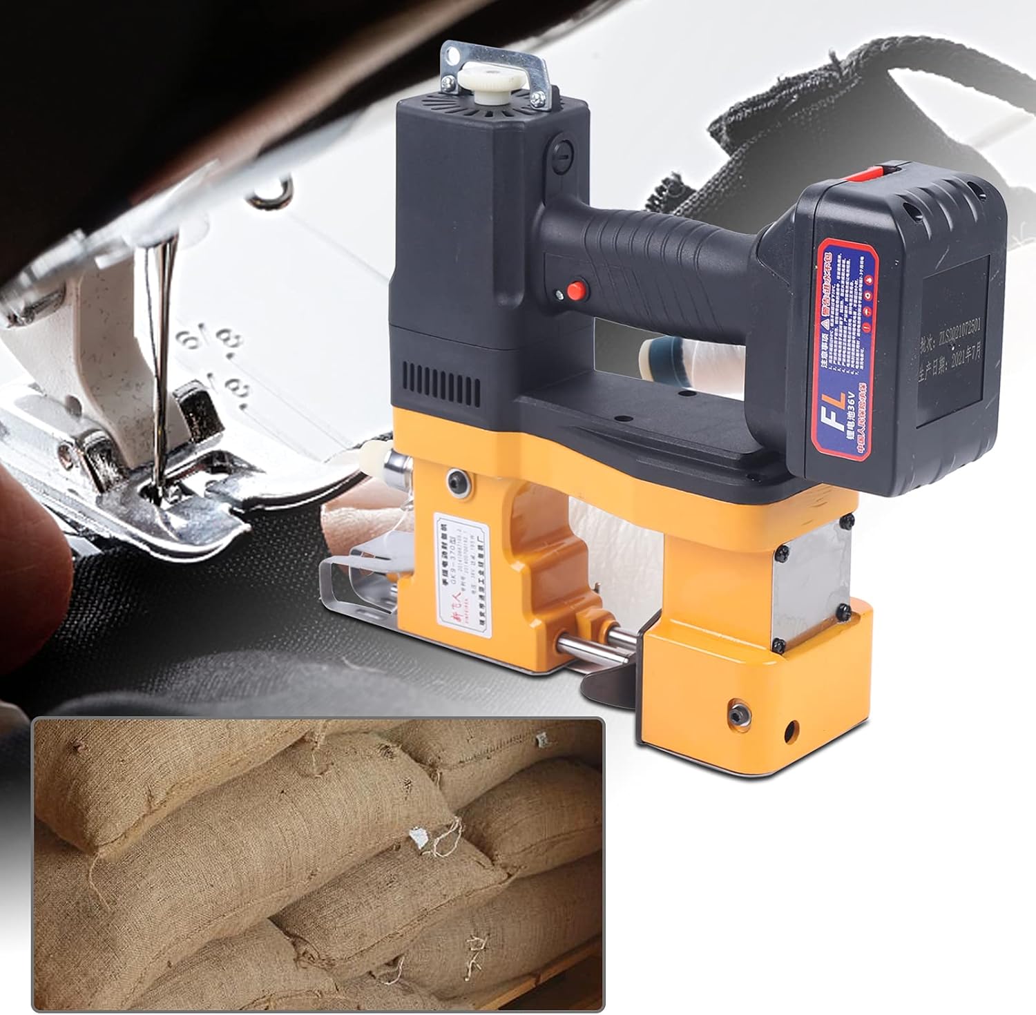 Bag Closer Sewing Machine Industrial Bag Closing Machine Handheld Bag W/Charger