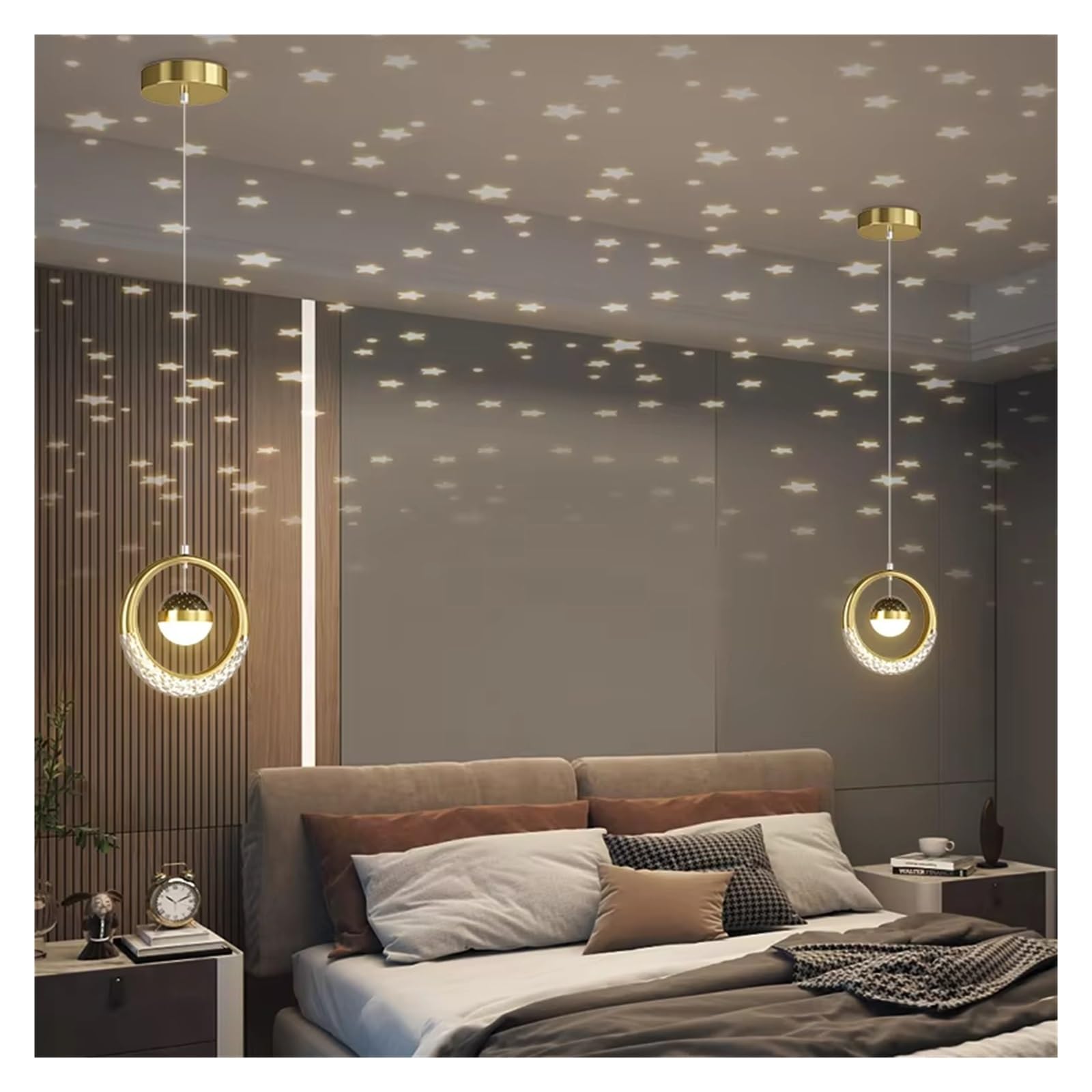 Lámpara colgante LED de techo moderna para iluminación interior de salones, balcones y hogar 8