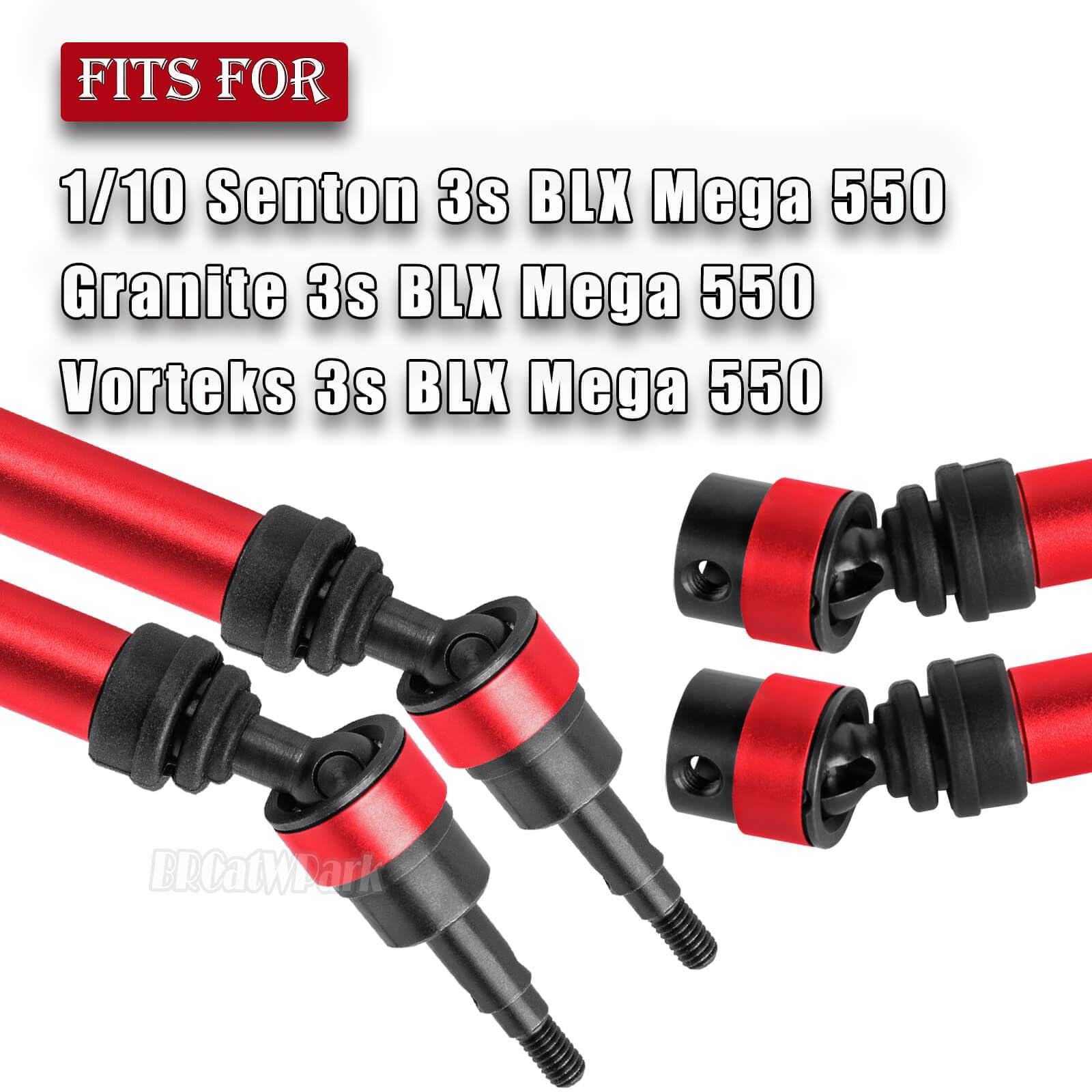 CROBOLL R11141 Upgraded S2 Alloy Steel CVD Driveshaft for Mini1:10 RC Car, Spare Parts RC Truck for RZ001 (2PCS)