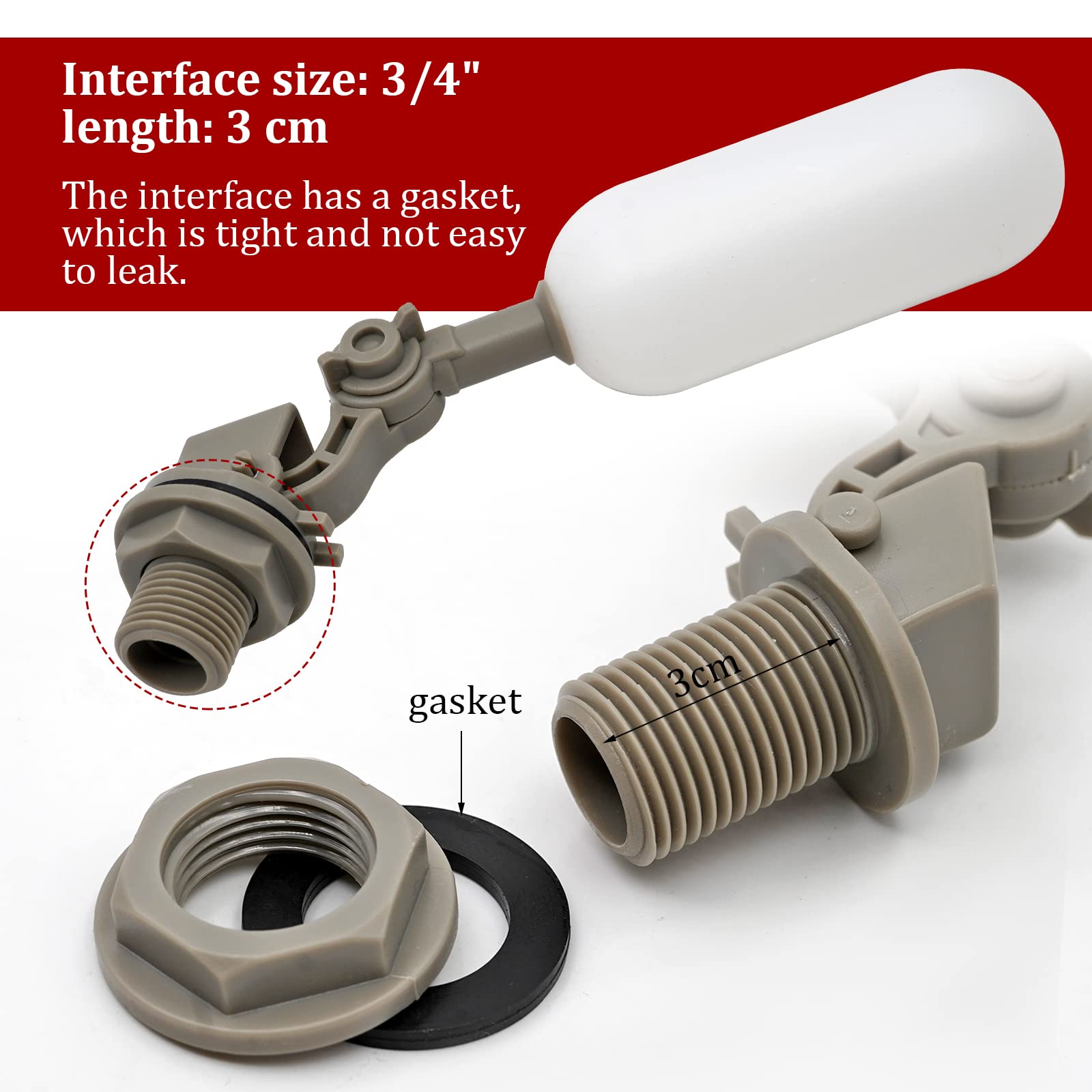 Robinet Flotteur Hydraulique Nicoll RFL.20 - Filetage Laiton 3/8", Arrêt Progressif Silencieux, Flotteur Réglable, Compact