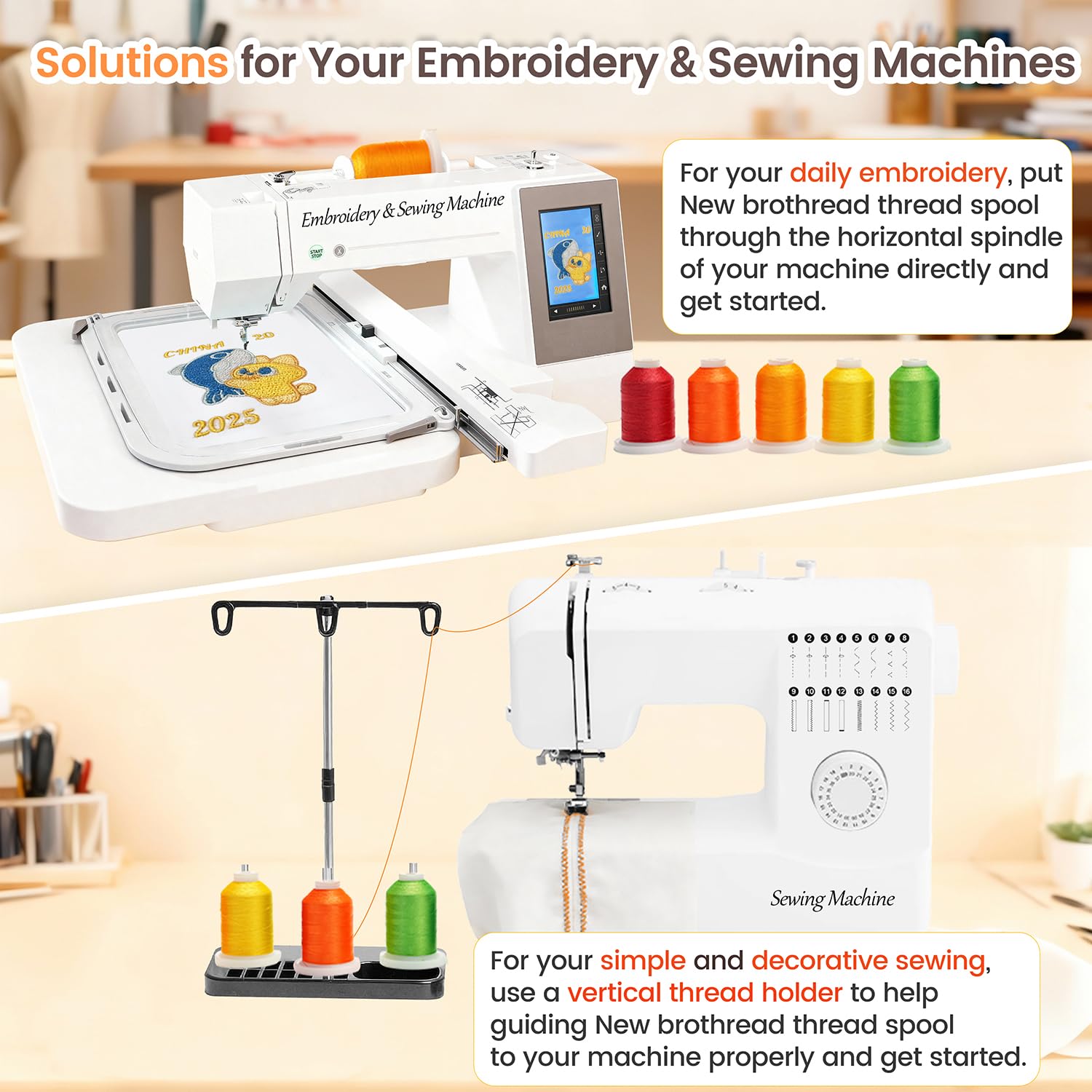 New brothread Embroidery Thread Kit - 61 Colors! -5 New brothread Embroidery Thread Kit - 61 Colors! -5