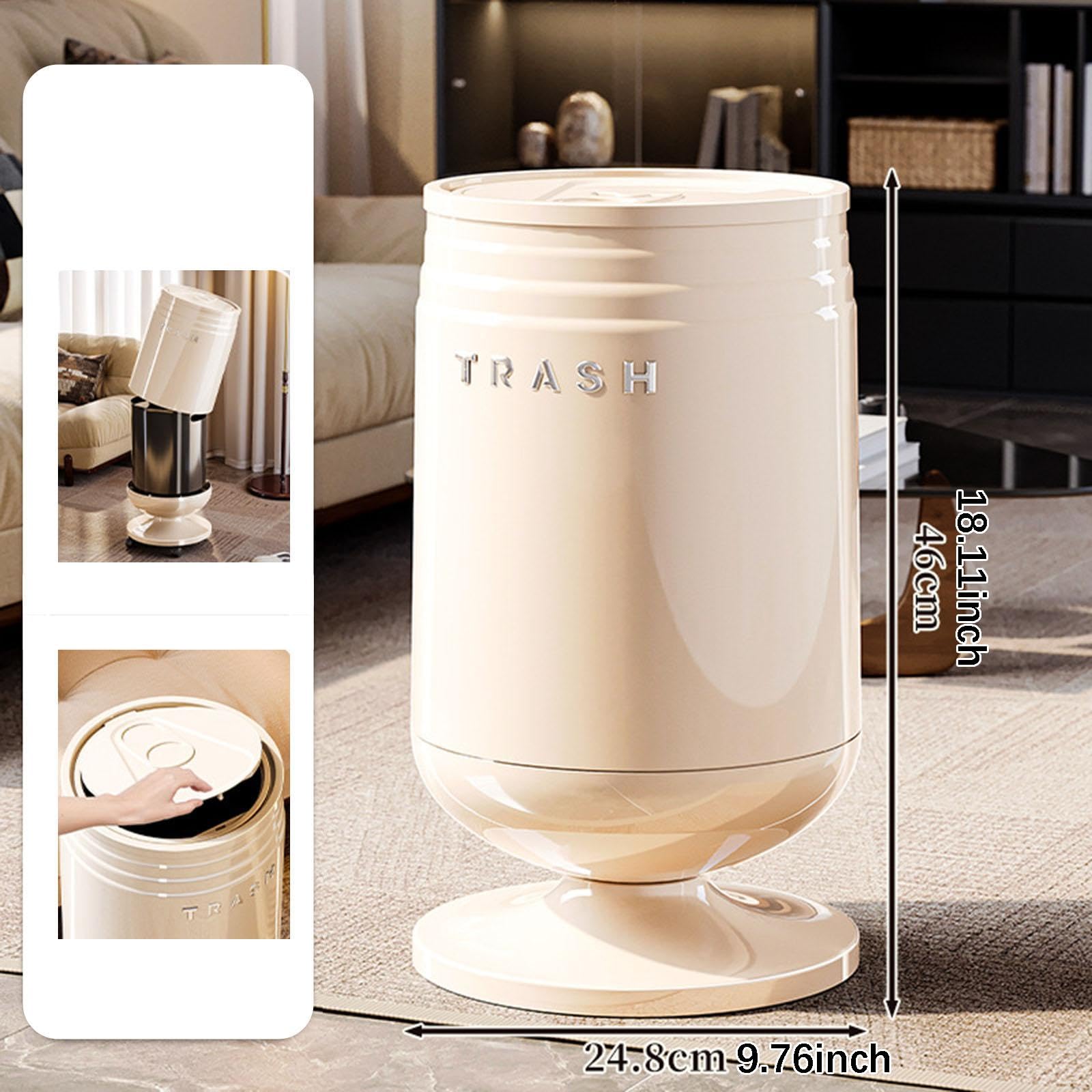 Baoblaze Pattumiera, Pattumiera Cestino per Spazzatura, Moderno Secchio Portaoggetti Portatile, Cestino per Rifiuti, per Spazzatura per Bagno, Bianco, L