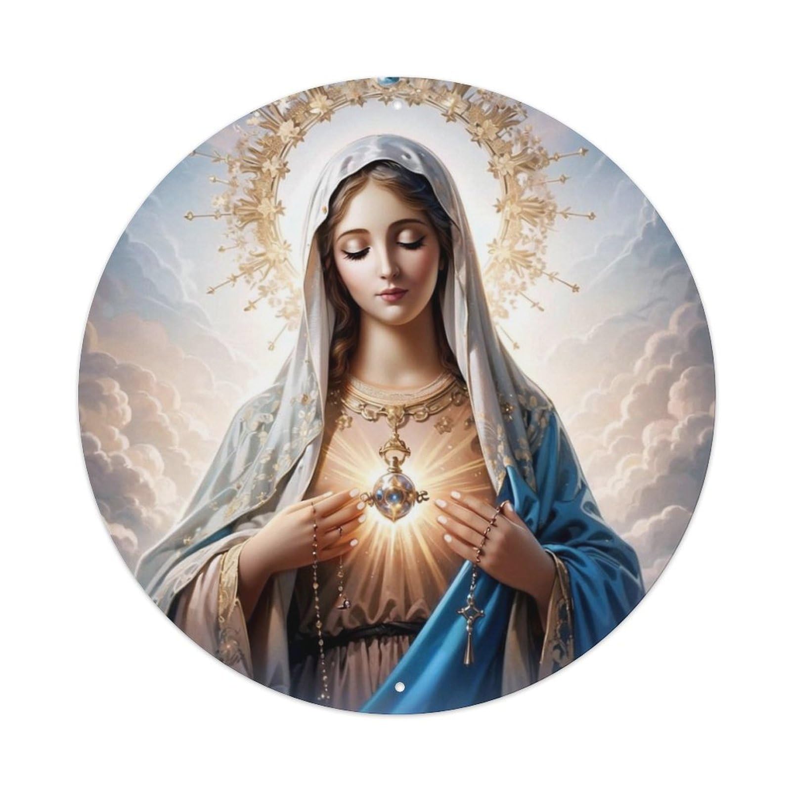 Religious The Great Virgin Mary Metal Tin Sign