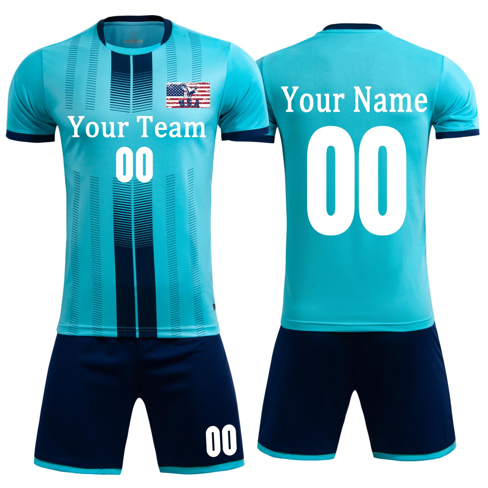 Custom Soccer Jersey Sports Team Training Soccer Uniforms Personalized Name Number Logo Soccer Jerseys for Kids Youth Men
