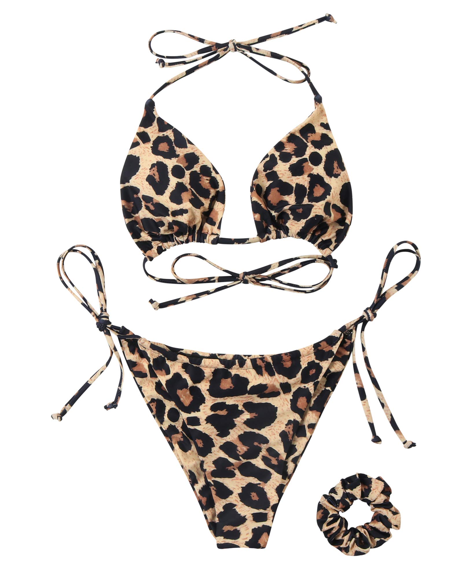 RXRXCOCO Bikini sexy brasiliano, da donna, set a triangolo, top bikini perizoma