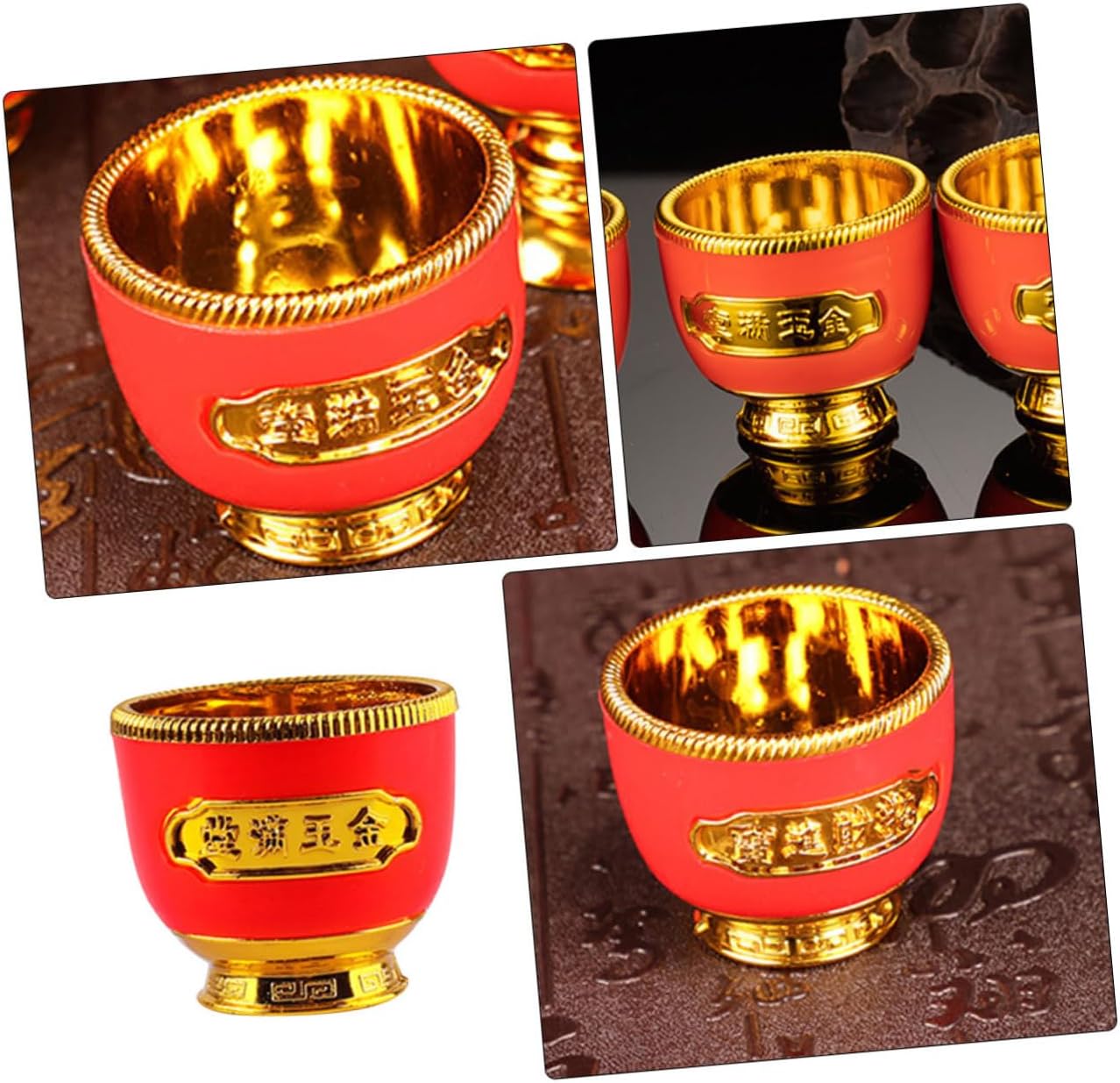 6pcs Offering Cup Plastic round Smooth Storage Bowl for Buddha Worship