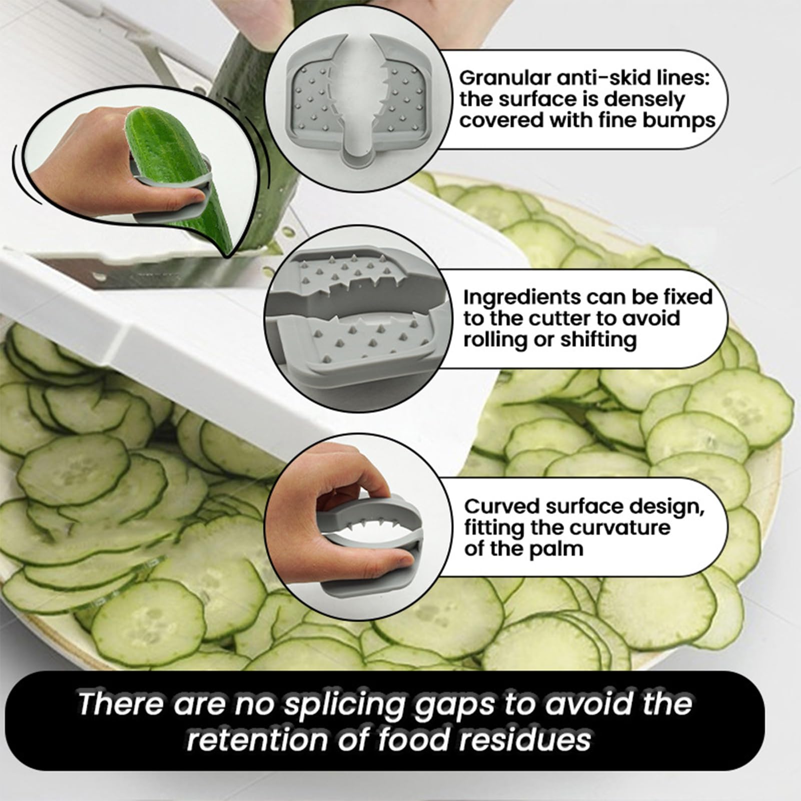 Protectores De Dedos Para Cortar Alimentos Anticorte Para Cortador Mandolina Accesorios De Cocina Antideslizantes Ergonómicos
