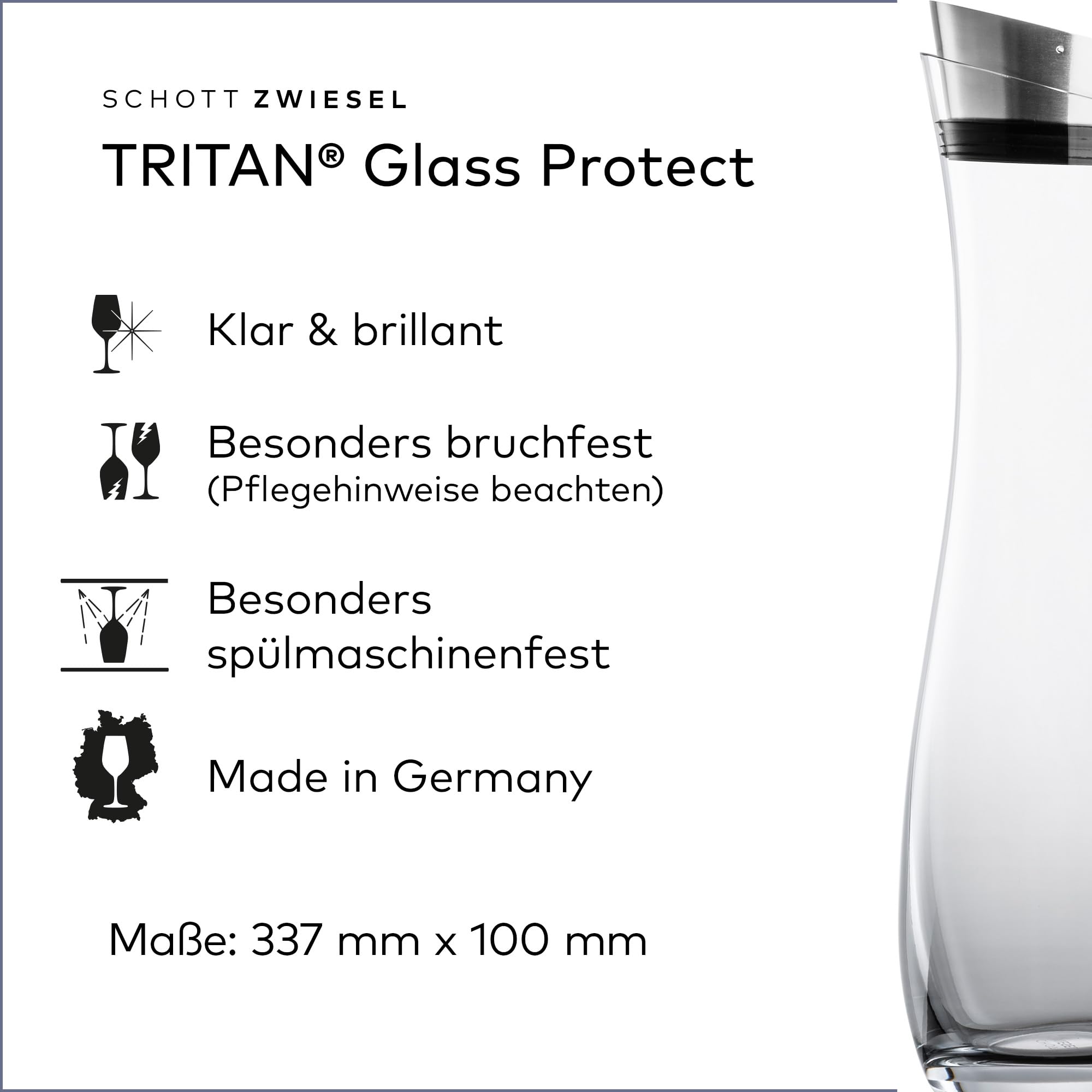 SCHOTT ZWIESEL Karaffe mit Schwingdeckel Fresca, 1 Liter