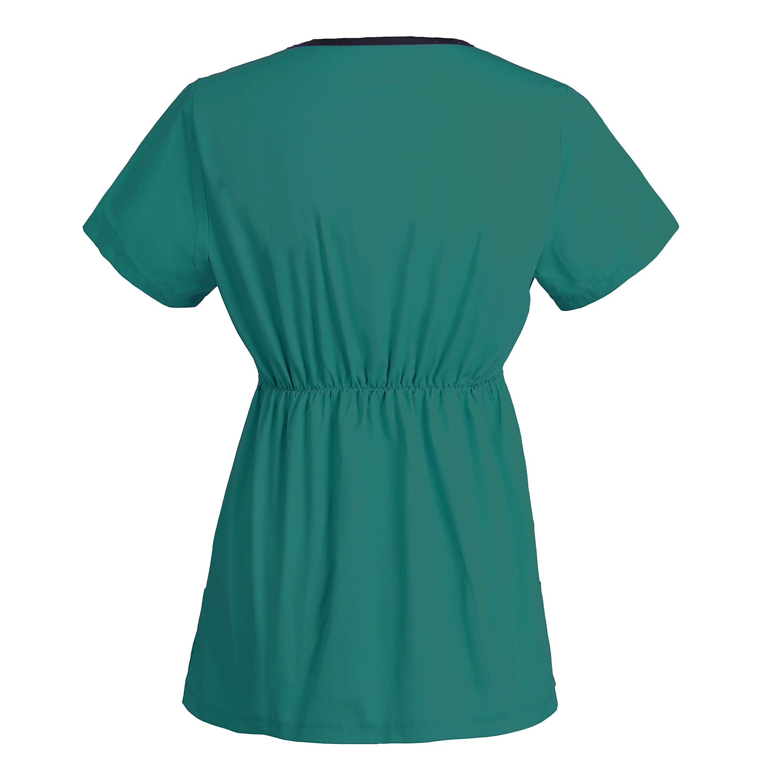 Personalized Customizable Embroidered Women's Scrub Top Teal Blue