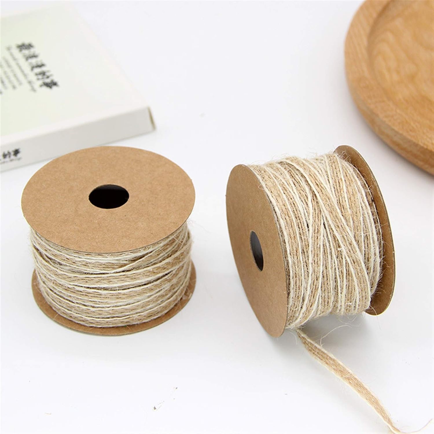 Lueao Cqinju-Jute Twine 10M Burlap Jute Twine Cord Hemp Rope String, Gift Packing Strings Christmas Event Wedding Party Craft Decor, Durable Packing String (Color : 1pcs)