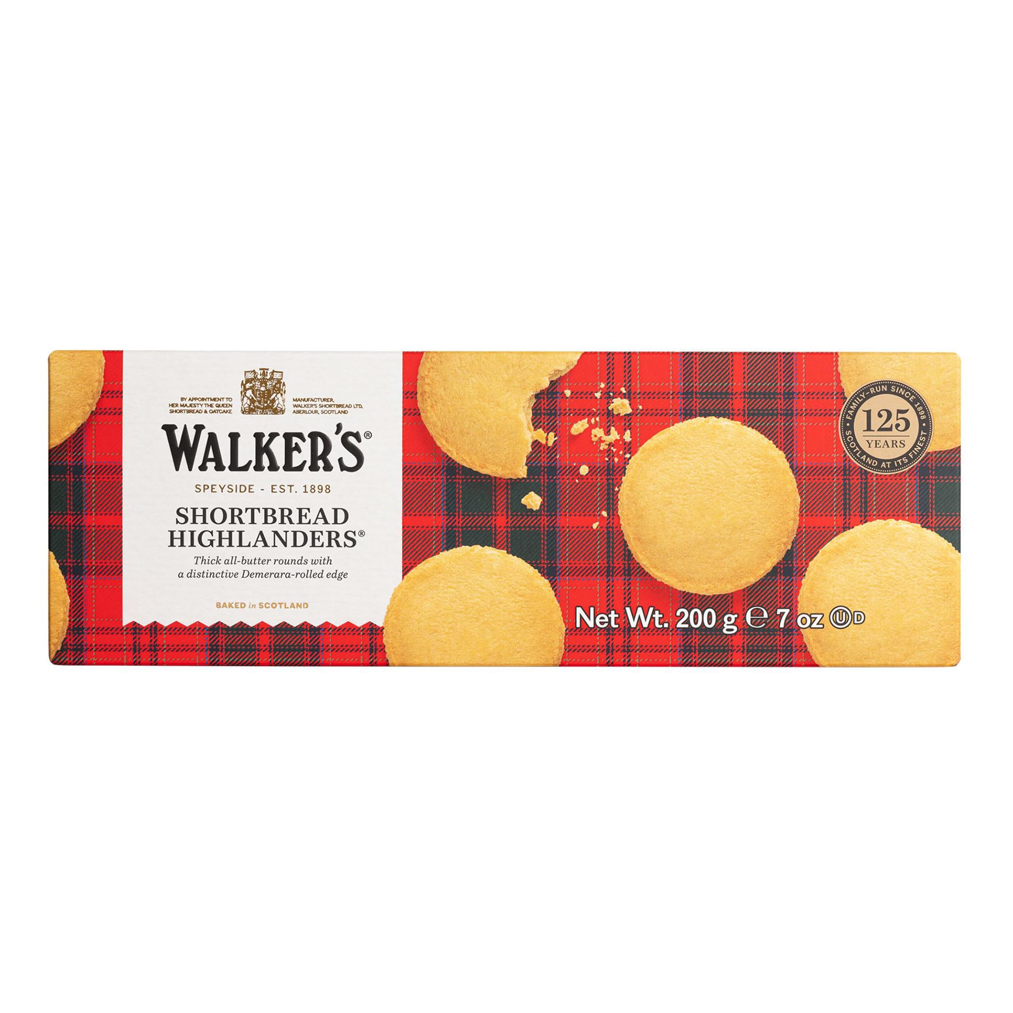 Walker's Shortbread Highlanders, All-Butter Shortbread Cookies, 7 Oz Box