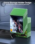 Support de recharge avec ventilateur de refroidissement pour Xbox Series Console X & Contrôleur,Vertical Dual Charger Station Dock Accessoires avec 2x 1400mAh Batterie rechargeable & Couverture, hauteur tête & 10 Fentes de jeu