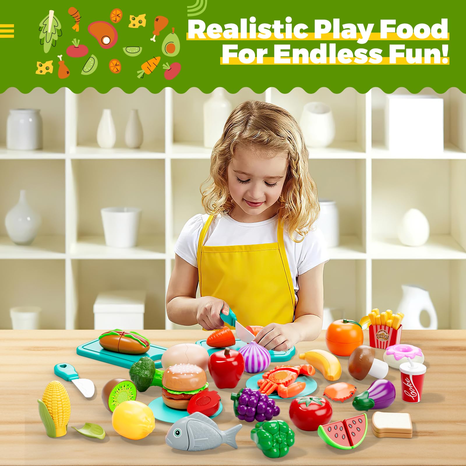 Cuisine Électroménager Enfant Dinette - Set Complet Avec Cafetière, Mixeur, Grille-Pain Pour Jeu De Rôle