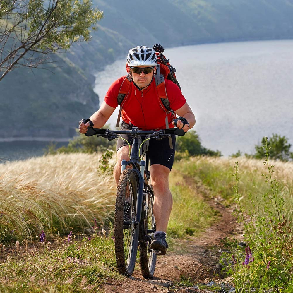 Gindoly Fahrradgriffe Ergonomisch Fahrradlenker jedes Fahrrad - Lenkergriffe für perfekte Griffsicherheit rutschfest Fahrradlenkergriffe Lenker Handgriffe MTB, Schwarz/Grau