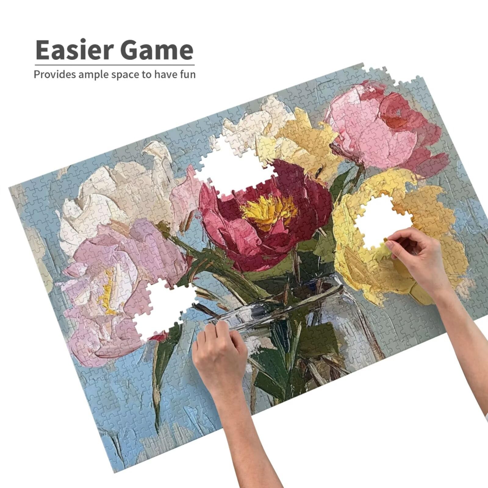 Puzzle kwiatowe, 6000 elementów, puzzle retro, dla dorosłych, z pudełkiem na prezent, "zrób to sam", duże drewniane puzzle dla dorosłych, gra zręcznościowa dla całej rodziny, prezenty dla kobiet, 105