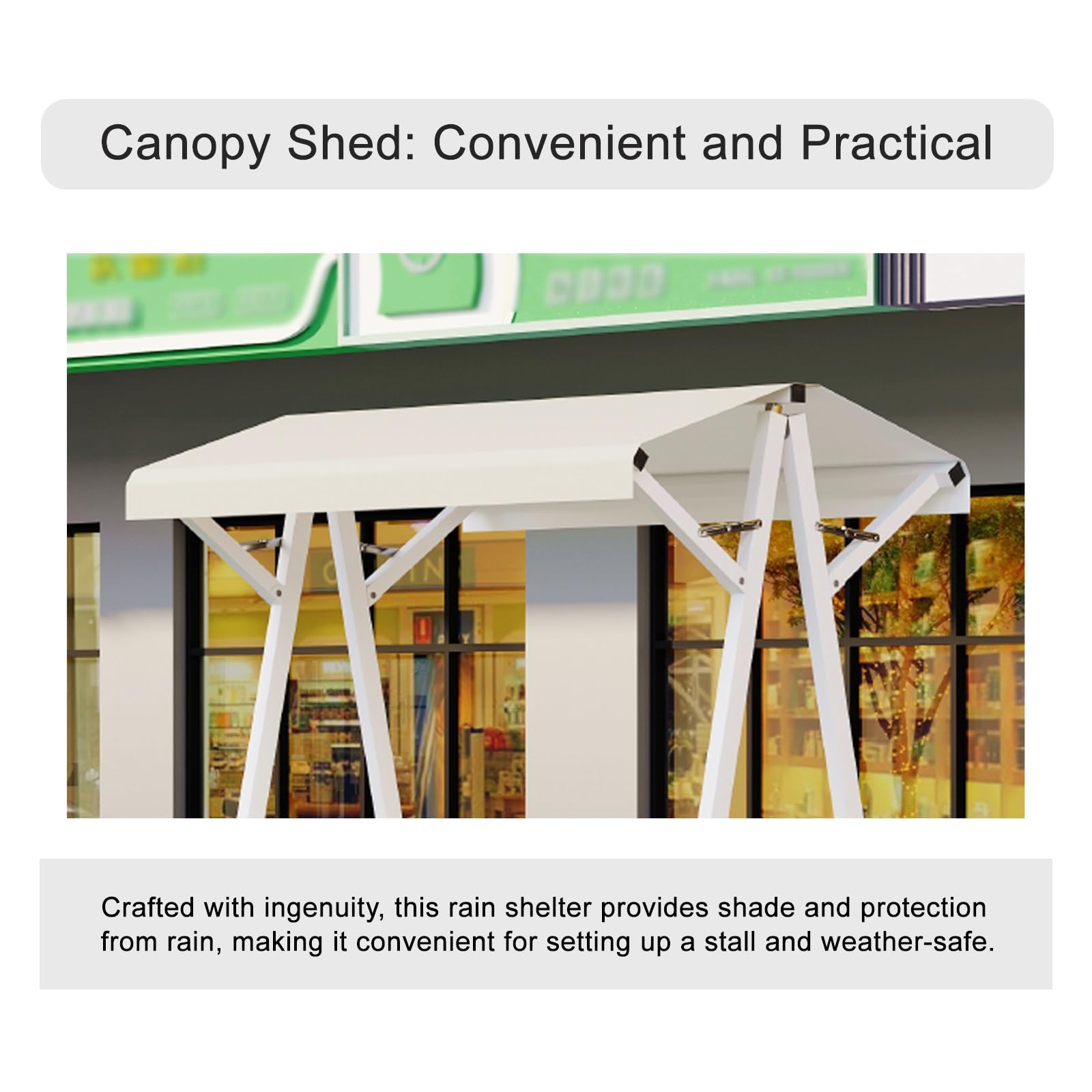 Genérico Carrito Plegable portátil para vendedores de Comida - Estante móvil para Puestos de Mercado, Ventas callejeras, Eventos al Aire Libre y ferias - Beige 160 cm/62,9 Pulgadas - Ideal para Vende