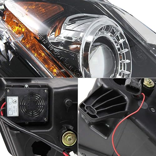 Miniatura 5 de Winjet Serie Renegade compatible con 2010 2011 2012 S197 Ford Mustang S550 estilo LED DRL proyector secuencial rendimiento mercado de accesorios par