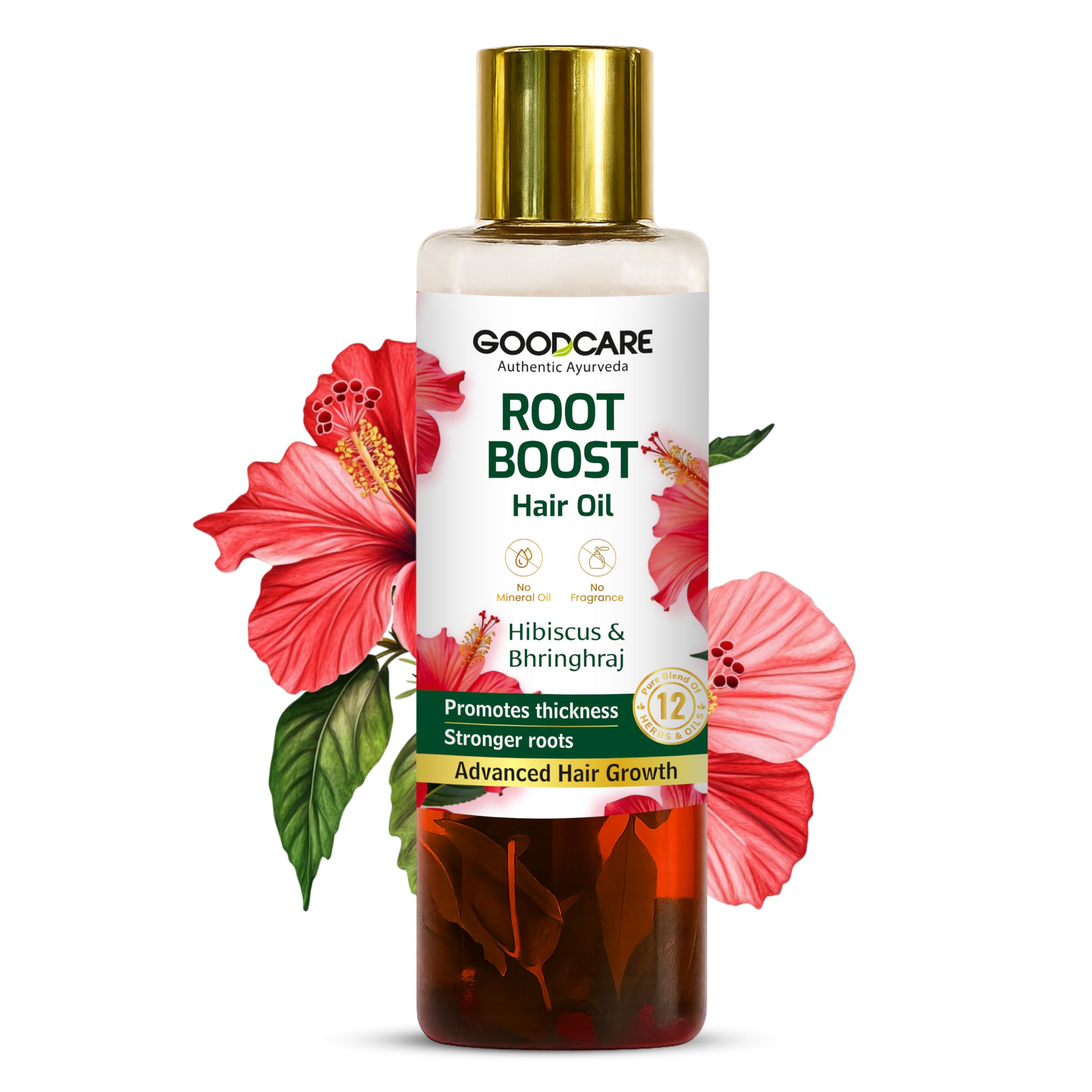 Goodcare Root Boost Hair Oil 100 ml | Hibiscus & Bhringhraj Blend | 12 Ayurvedic Herbs & Oils | Stronger Roots | Reduced Hair Fall, Stimulates Follicles, Restores Shine & Natural Growth-image-40