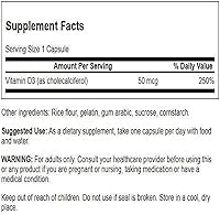 Vista 2 de Swanson Higher Potency Vitamin D-3 2000 Iu - Sunshine Vitamin Bone, Immune Support (50 mcg) 250 Capsules