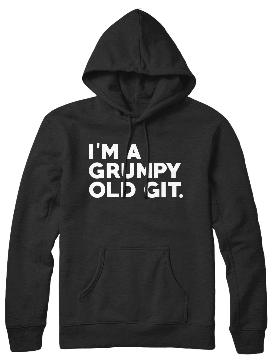 Daytripper Men's Black I'm A Grumpy Old Git. Hoodie Wo Unisex Hoody Funny -Large- Funny Rude Present Gift Cool