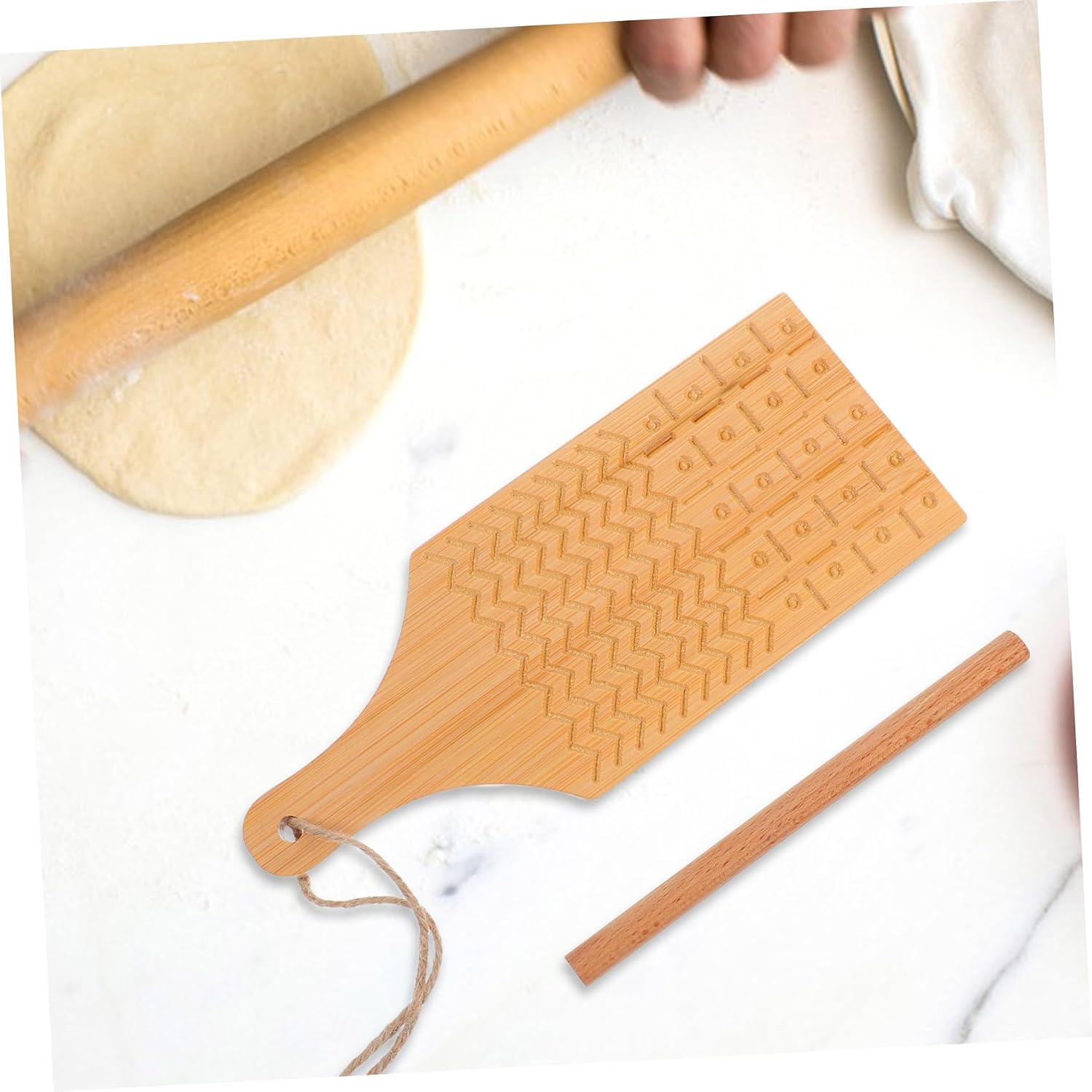 Xmas Bamboo Pasta Board for Cat Ear Noodles and Dumpling Wrappers