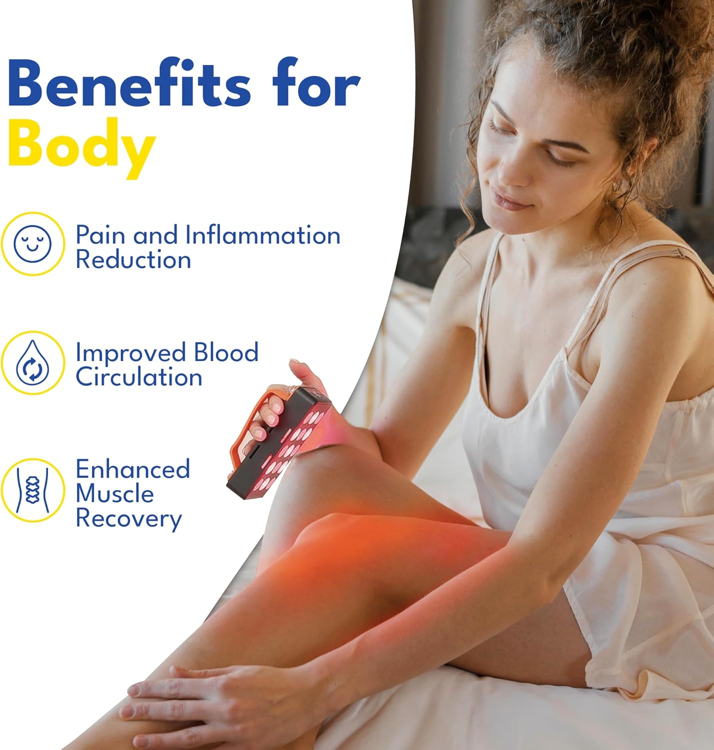 Red Light Therapy - 660nm 850nm Near Infrared Light Therapy Panel, Maximum Output Lamp 15 Dual Chip LED Device for Full Face Body Skin Health, Sleep, Muscle Recovery Sleep Wellness Handheld FX35 - Image 3