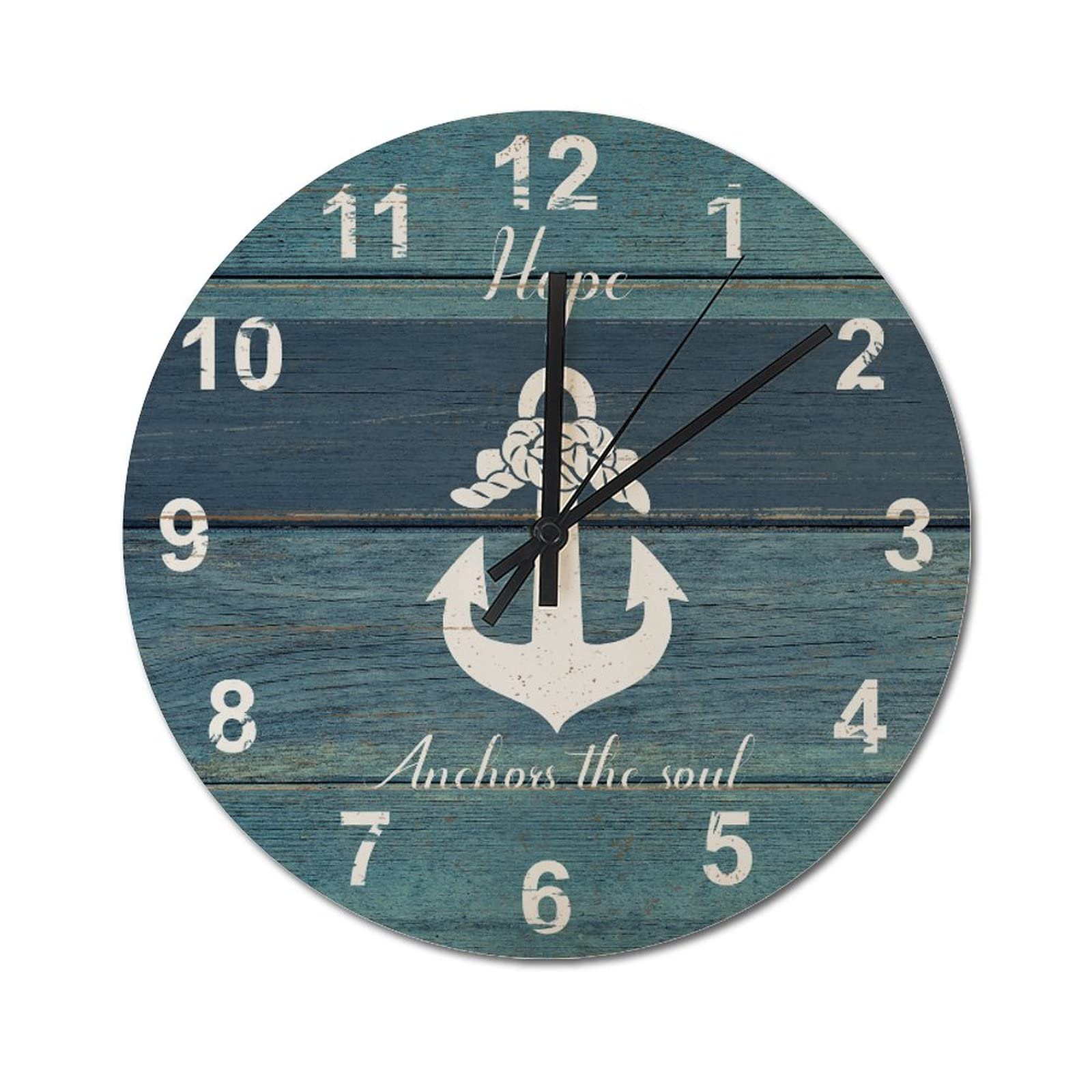 Horloge murale rustique pour une decoration de maison esprit ocean
