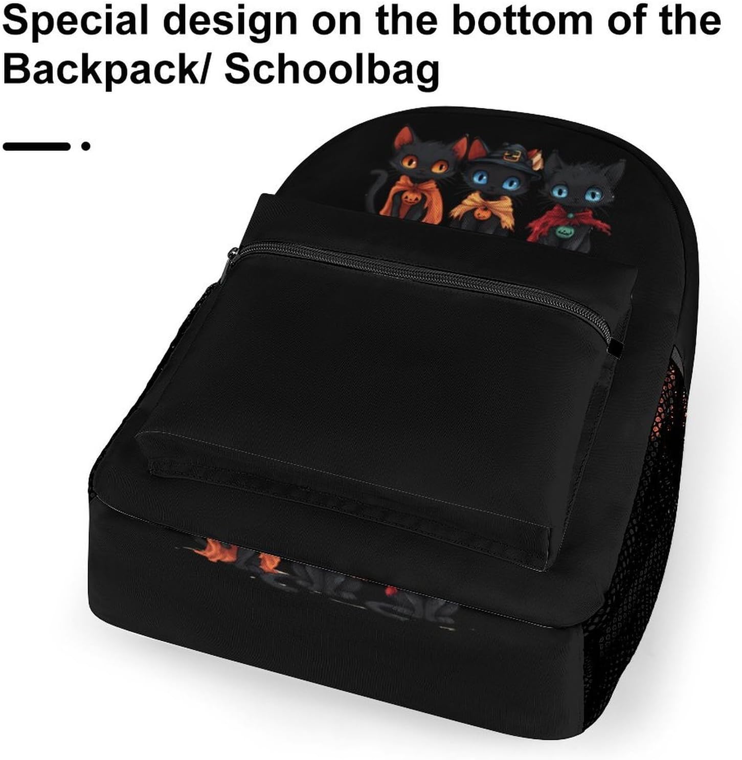 Halloween-cat Laptop Backpack Lightweight Travel Daypack Shoulder Bag for Men Women