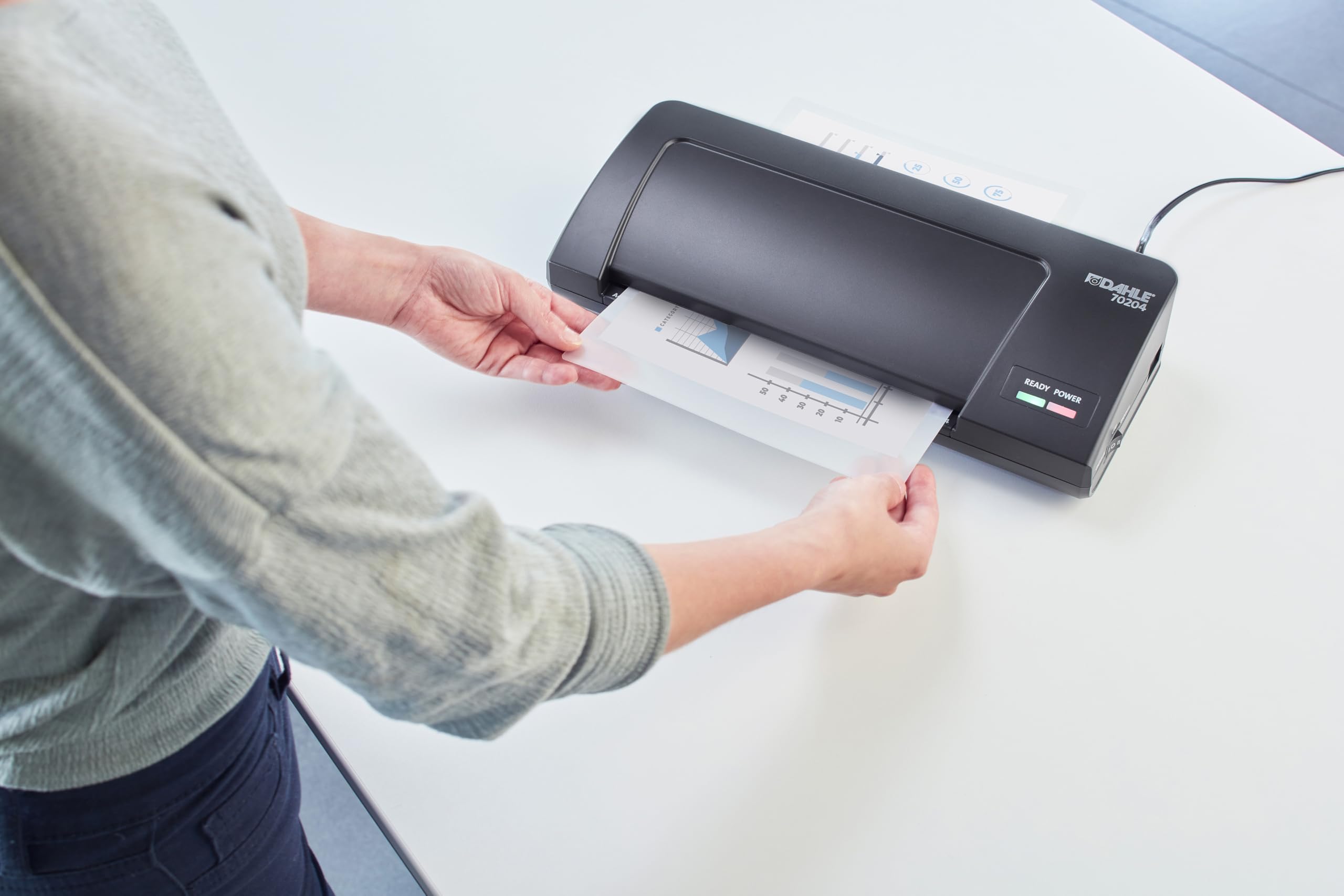 Dahle 70204 laminator (do A4, laminowanie na gorąco, czas nagrzewania 30 sek), czarny