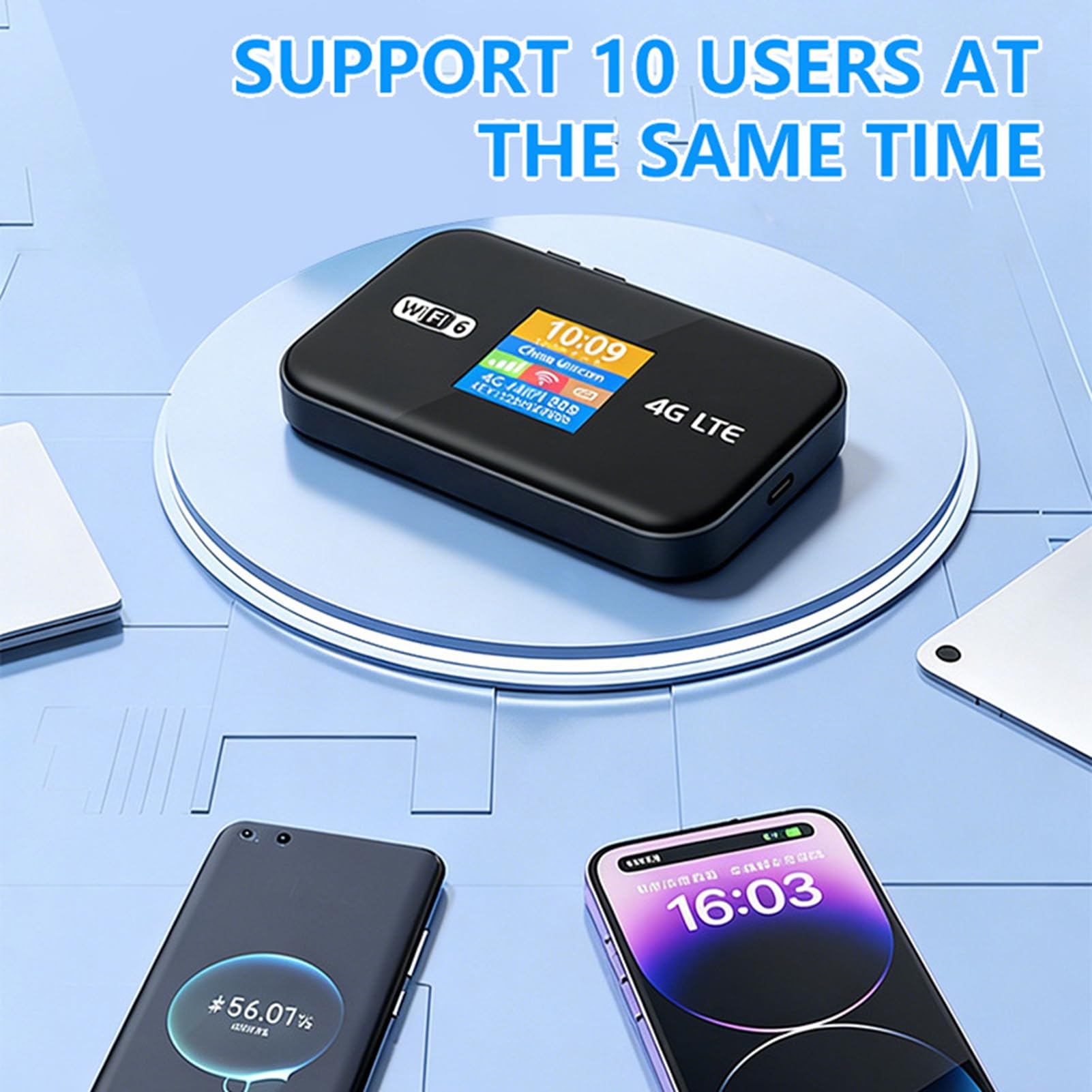 Cryfokt Routeur Wi-FI 6 4G USB Compact pour 10 Appareils, Usage Quotidien