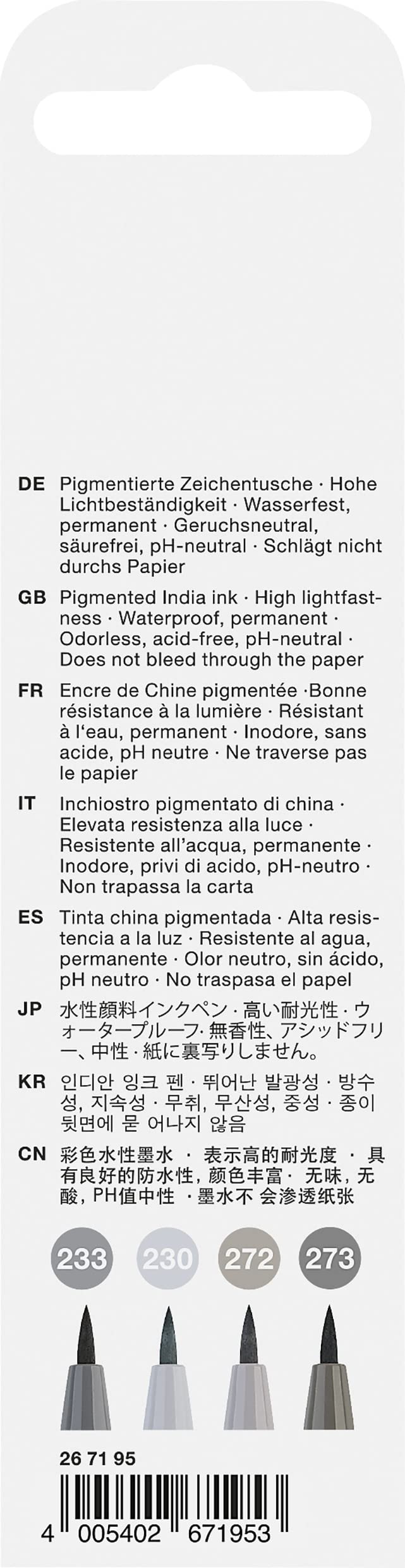 Faber-Castell Pitt Artist Pen, 167152, 3 artisti a inchiostro e accessori, 14 pezzi, kit di avvio manga, ombreggiatura fumetti con 4 diverse tonalità di grigio