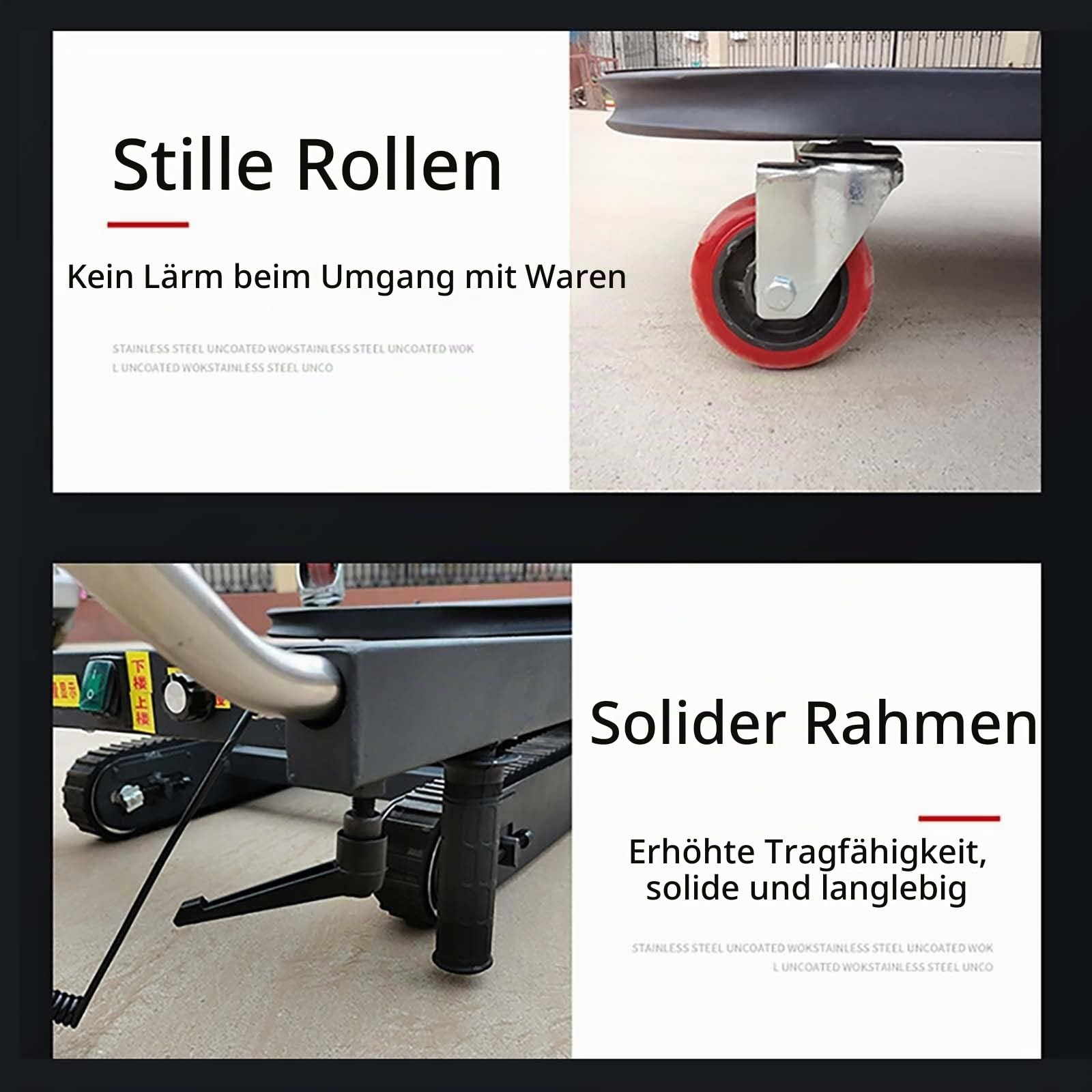 Elektrischer Treppensteiger - Sackkarre, Mit Teleskopstiel, Treppen Rauf/Runter (80 Stockwerke), 300 Kg Tragkraft (24 V 26 Ah), Elektro-Sackkarre,Red