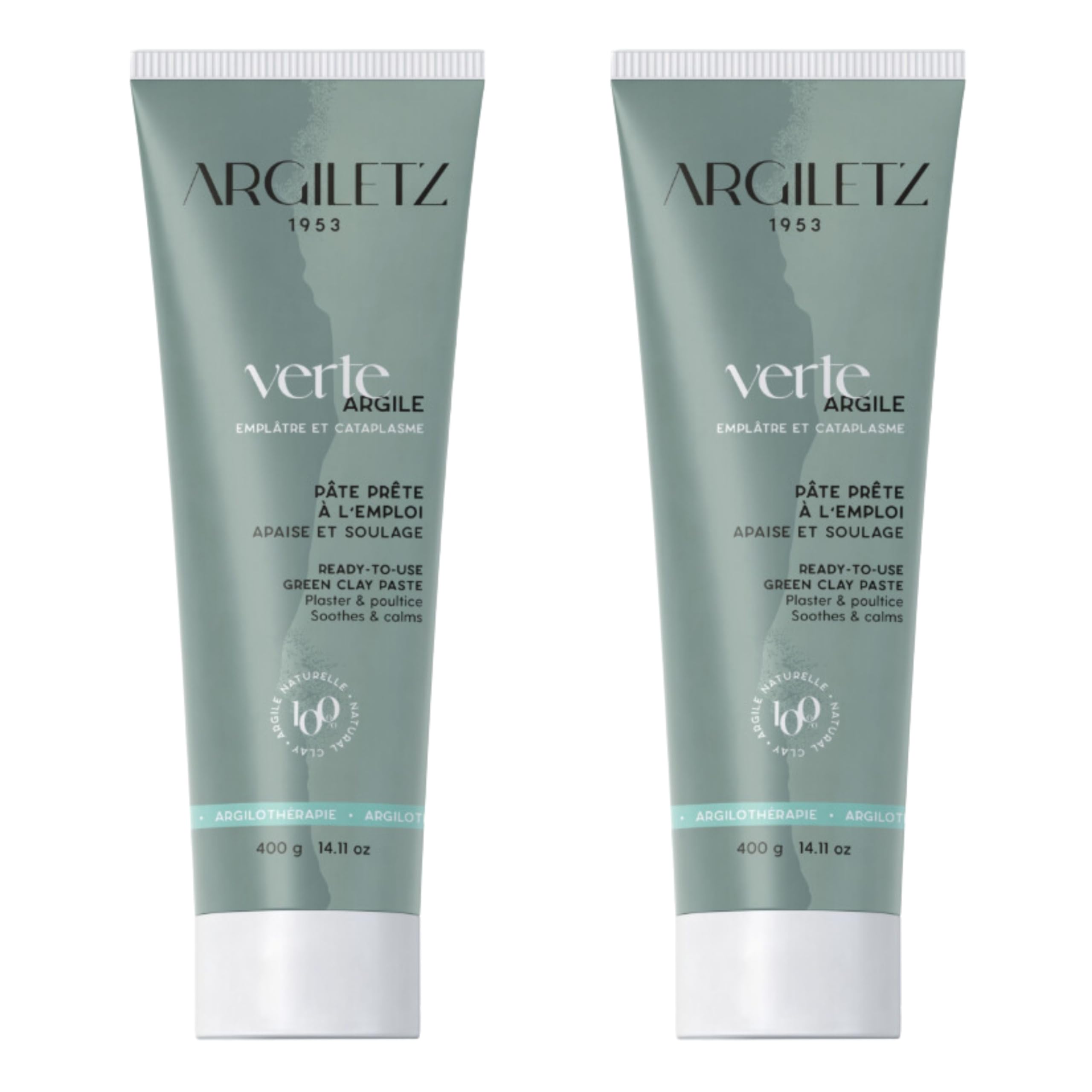 ARGILETZ Lot de 2 tubes de 400g d'argile verte prête à l'emploi distribué par ARCILIA