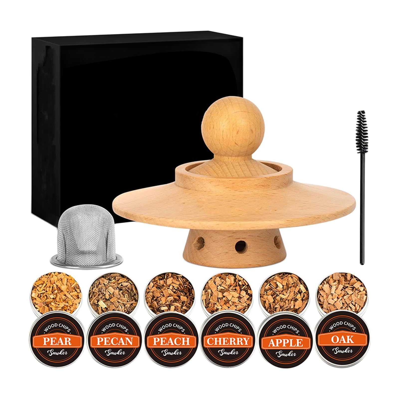 CLUB BOLLYWOOD® Cocktail Smoke Kits Wood Wooden Smoke Set for Home Hiking Outdoor| Kitchen, Dining & Bar | Kitchen Tools & Gadgets | Other Kitchen Tools & Gadgets|1 Cocktail Smoke Tops-image-41