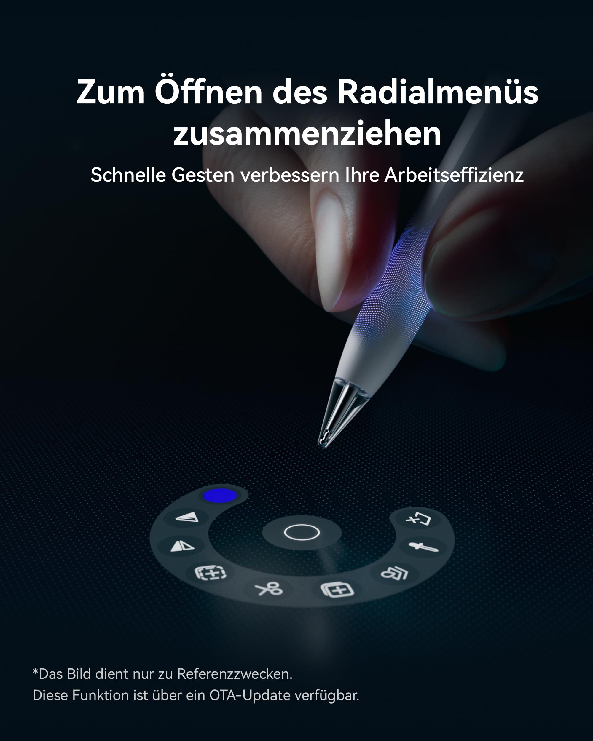 HUAWEI M-Pencil Pro, Stiftstift mit DREI Stiftspitzen, Weiß | Magnetische drahtlose Kopplung und Aufladung, Taktile Rückmeldung, Über 10.000 Druckempfindlichkeitsstufen