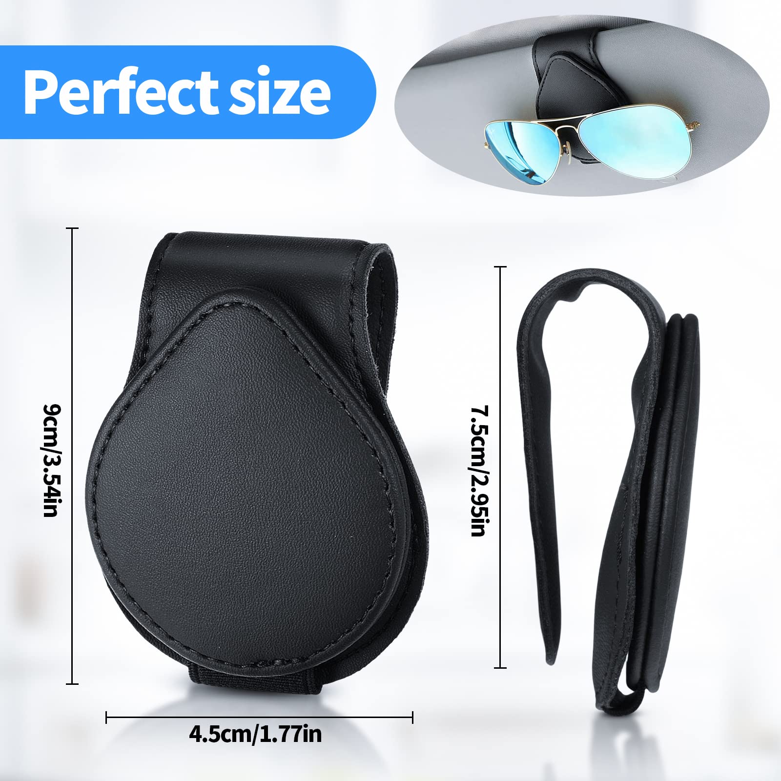 Zonnebrilhouder voor Tesla Model Y 3 Suède doek Magnetische zonnebrilclip voor autovizier Brilhouderclip voor auto Zwart 1 pak  34