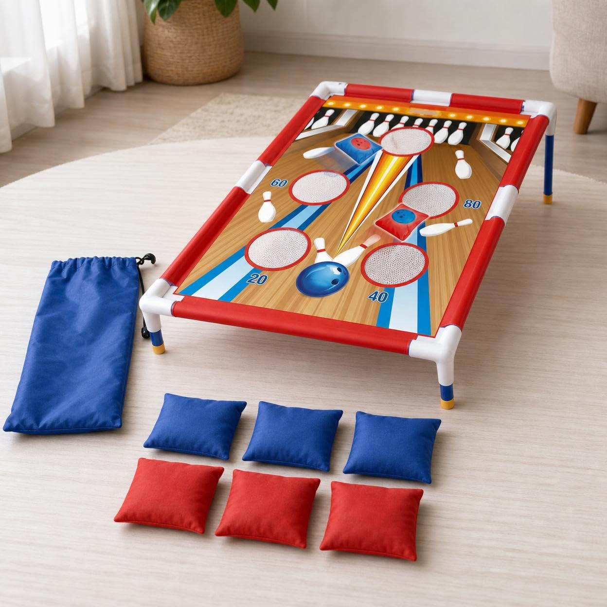 Wurfspiel für Kinder, Ringwurfspiel Outdoor & Indoor, Gartenspiele für Familien, Tragbares Gartenspielzeug