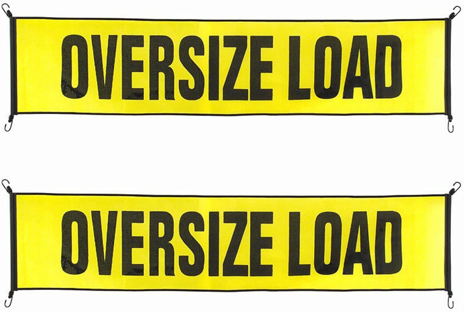 (2) 18" x 84" EZ Hook Oversize Load Signs with Standard Bungee Cords