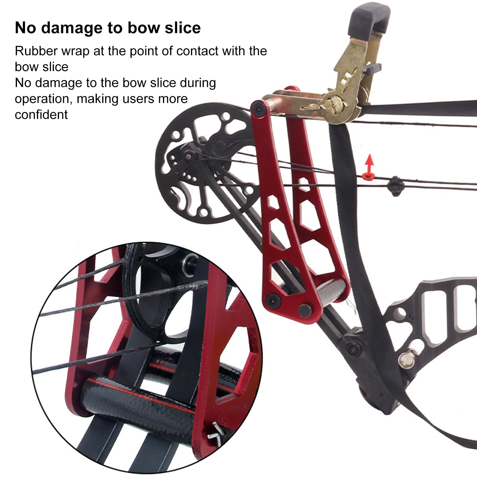 BuyWeek Pressa di arcos Composto, Stile Ratchet tiro con l'arcos Stampa Stringa cambiatore Regolare Strumenti Lega di Alluminio Ratchet Loc Stampa