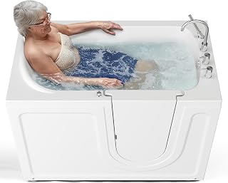 CO-Z Walk In Tub, Walk In Tubs for Seniors, 52" x 30" Walk In Tub Shower Combo with Right Side Inswing Door, Low Entry Soaking Bathtub with Handheld Shower Sprayer & Slip Resistant Floor