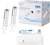 Vista 8 de ProtectX Jeringa de laboratorio desechable Luer Lock de 0.1 fl oz (sin aguja), sellada individualmente, dispensación suave y precisa