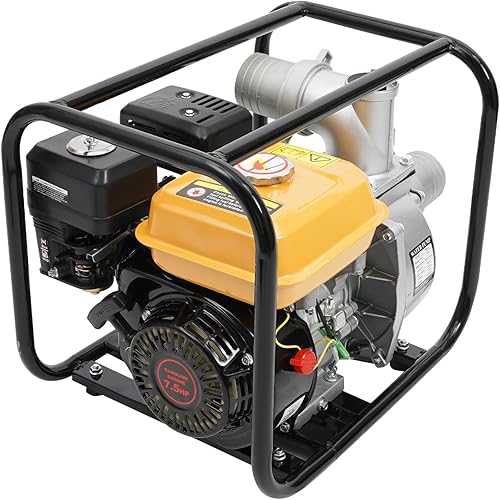 Miniatura 10 de Bomba de agua de gasolina de 7.5 HP 3600rpm, bomba de basura semialimentada a gas, bomba de agua de alta presión, bomba de agua de transferencia Rojo