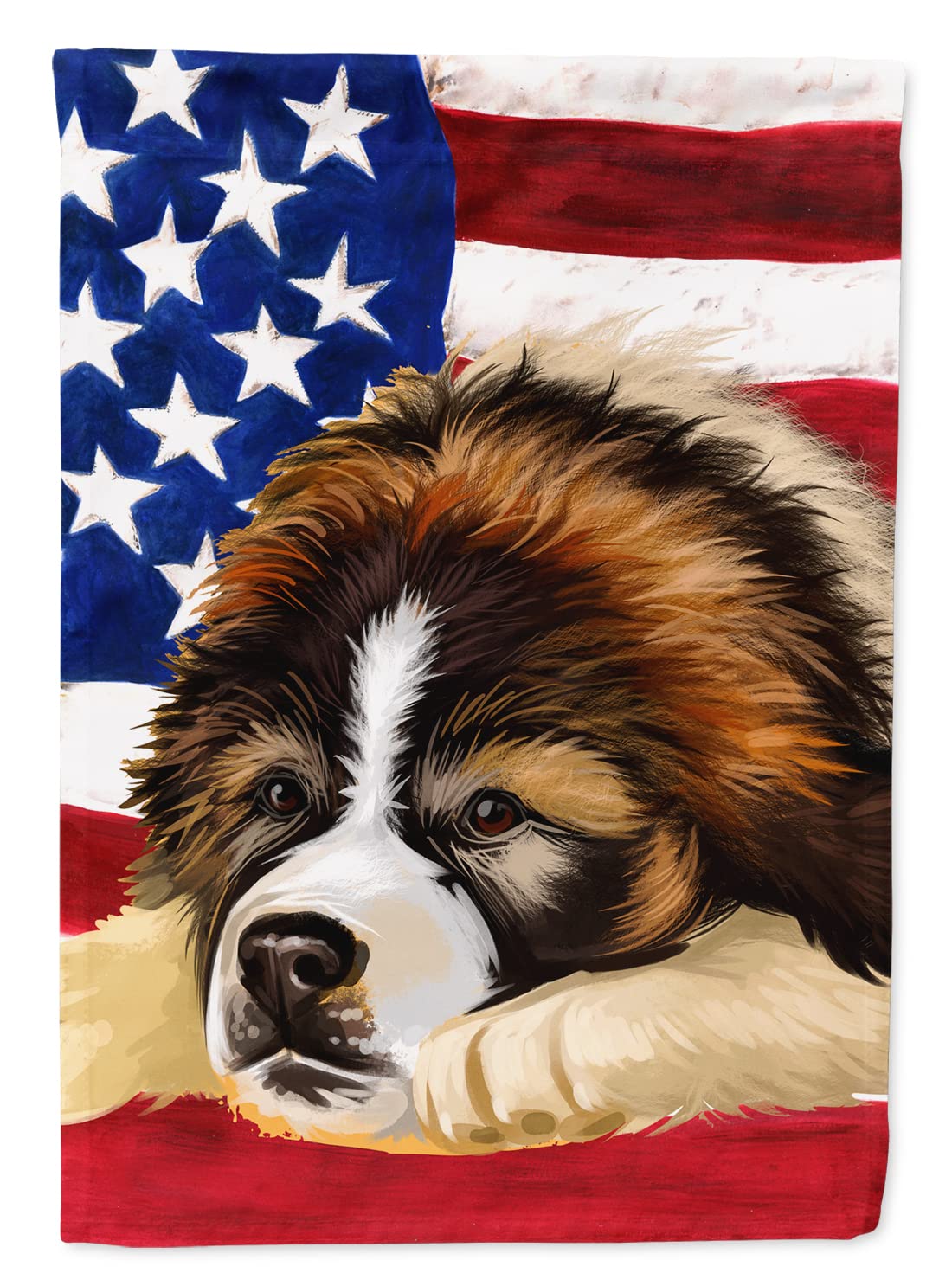 Drapeau de jardin Bucovina Shepherd Dog avec drapeau américain, taille S, multicolore