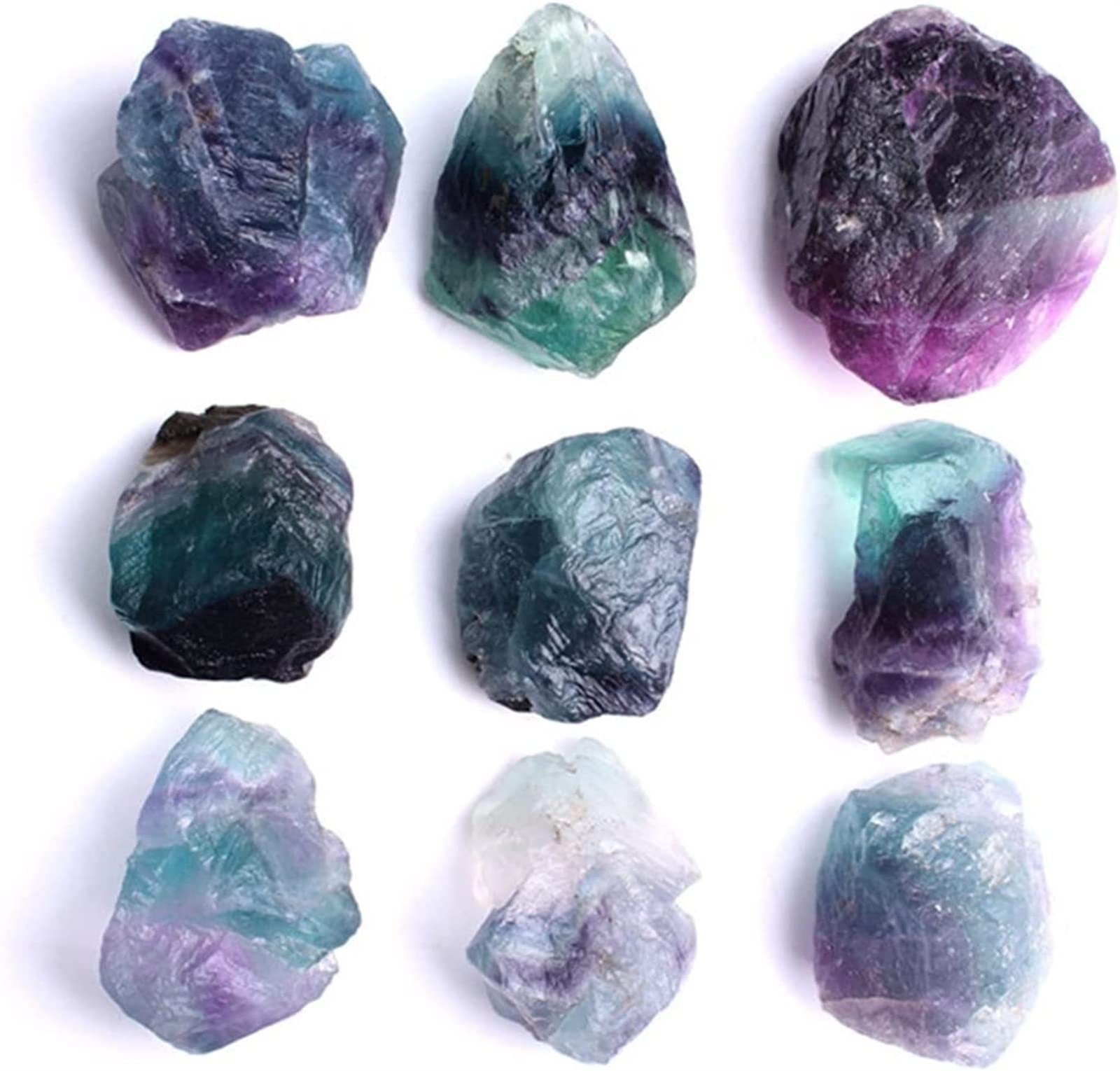 Home Kolekcje Minerały Kamienie Kryształy Szorstki Minerały Kamienie szlachetne Naturalna tęcza Fluoryt Surowe Kamienie do Dekoracji Domu Kryształowe Kamienie Dekoracja