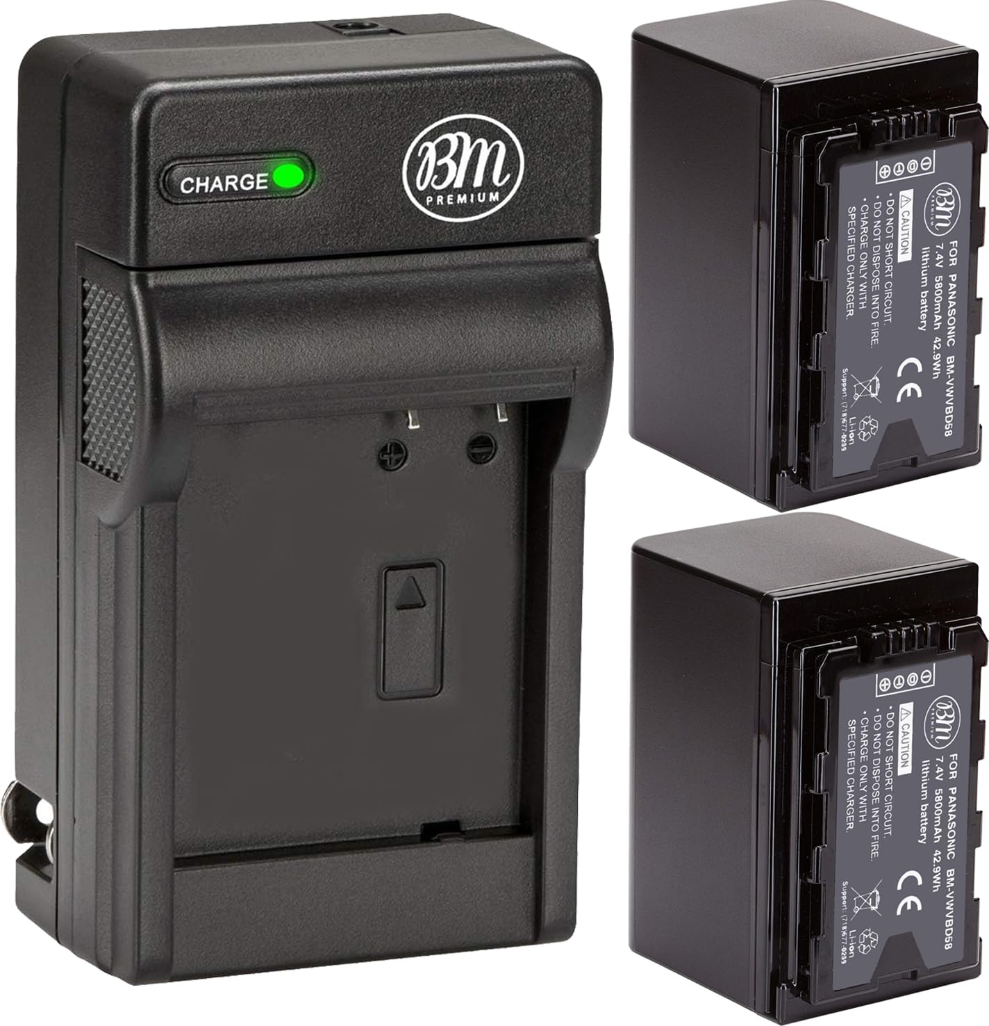 Amazon.com : BM Premium 2 VW-VBD58 Batteries and Charger for